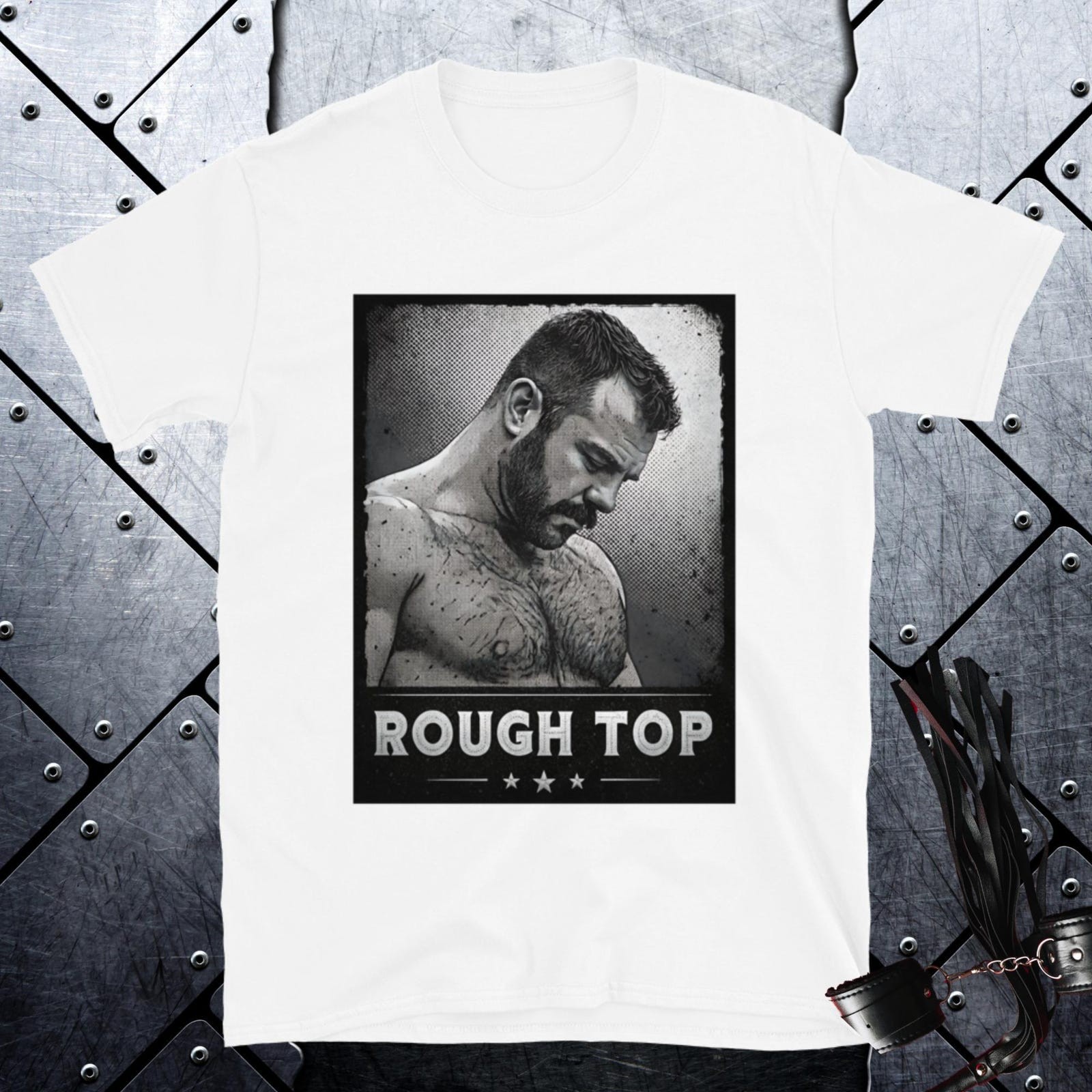 Rough Top Shirt Tom Of Finland Style Muscle Man T-shirt For Gay Men Leather Dadd