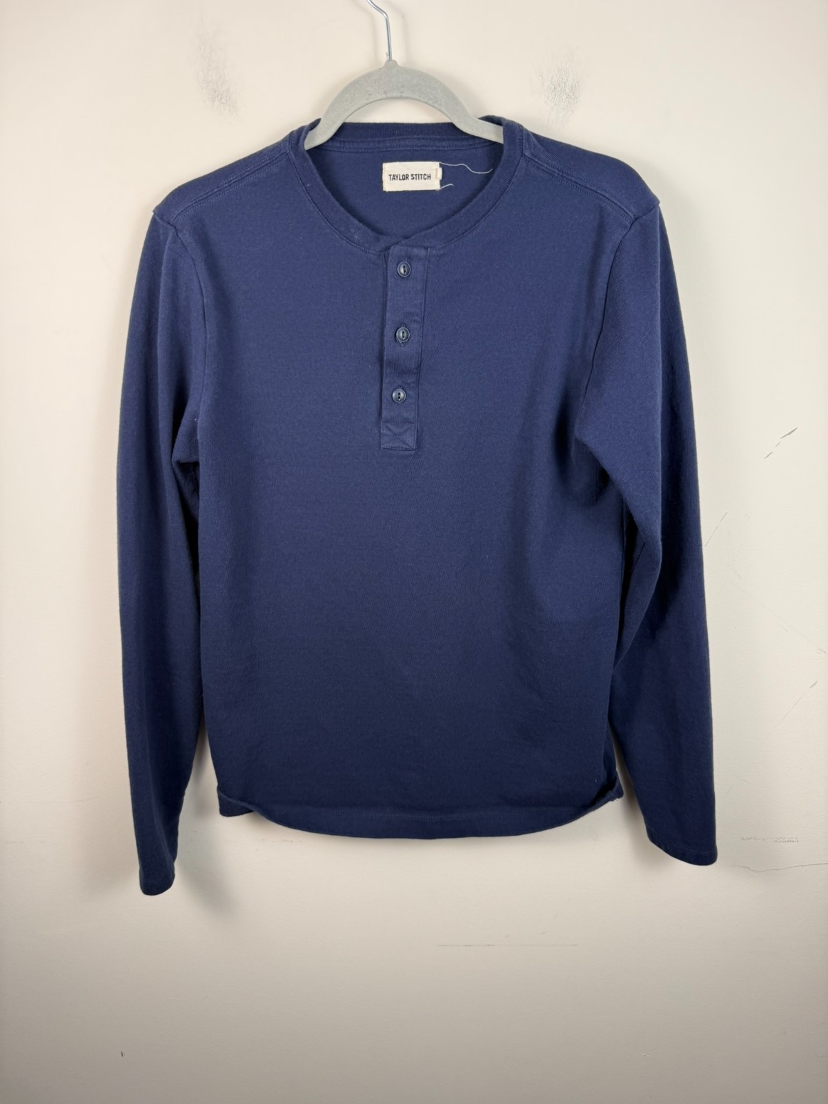 Taylor Stitch Shirt 38 Small Natural the Heavy Bag Henley Long Pullover