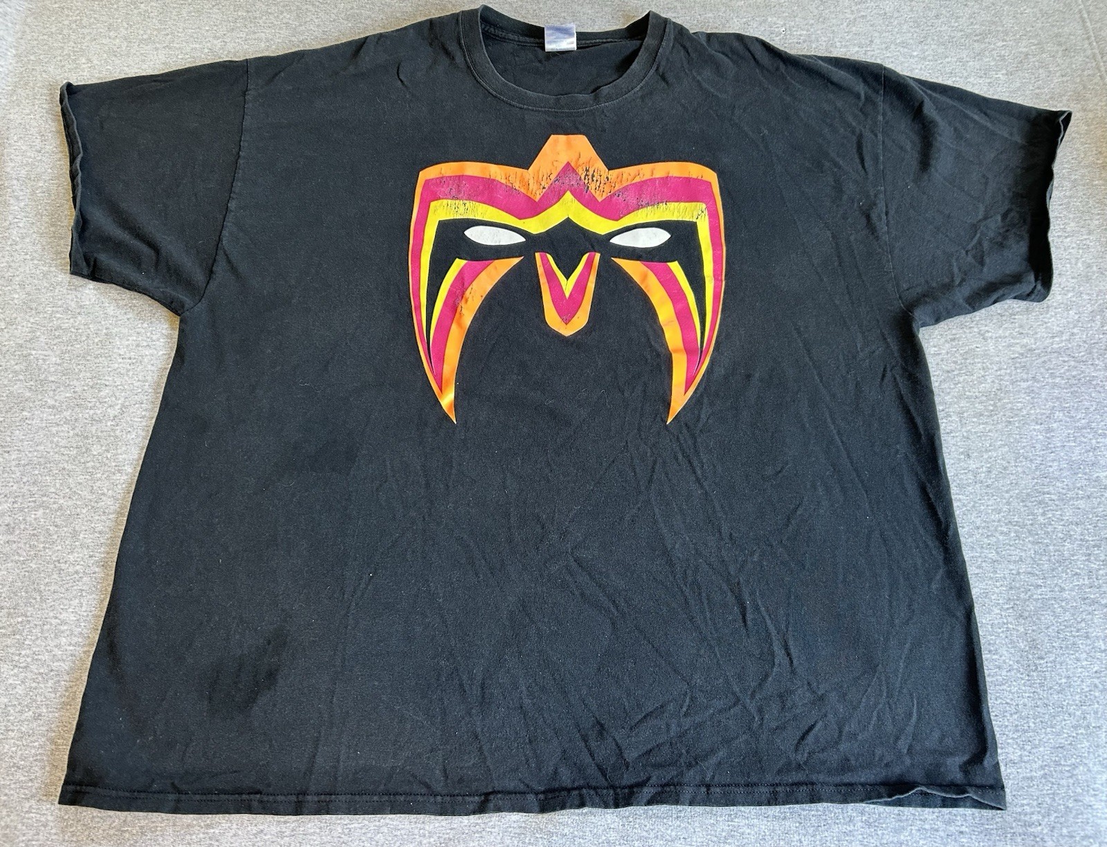 Vintage Y2K Ultimate Warrior Mask WWE WWF Legends Authentic On GILDAN TAG ,SZ 3X