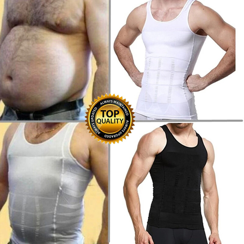 Men’s Slimming Body Shaper Vest Abs Abdomen Compression Shirt Workout Tank Tops#