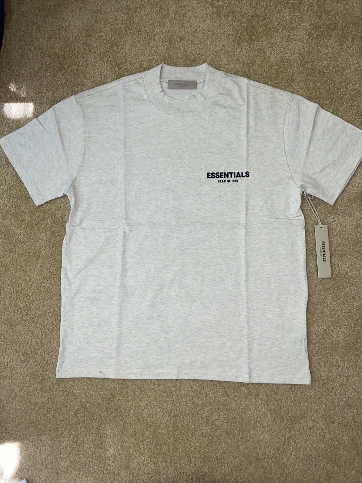 Essentials Light Oatmeal T-Shirt Size Small. BRAND NEW WITH BAG AND TAG!