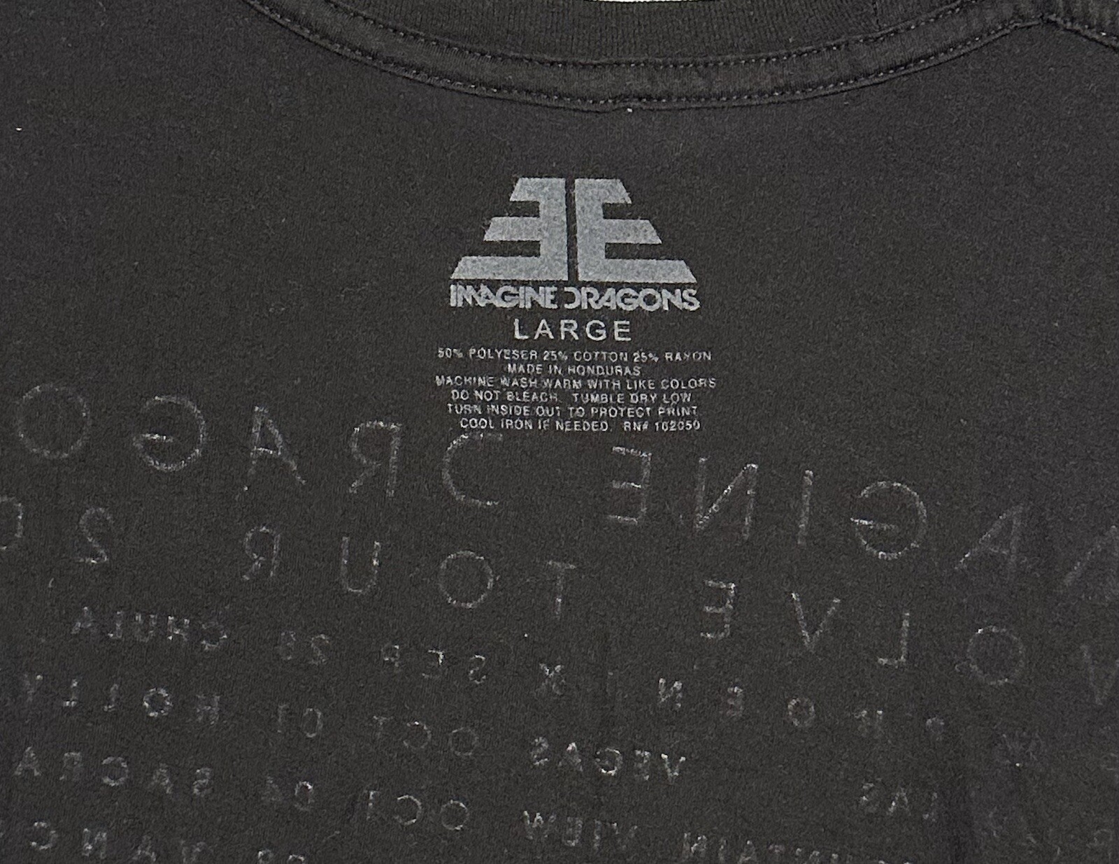 Imagine Dragons 2017 Evolve Tour Men’s Large Black S/S Concert T-Shirt Tee