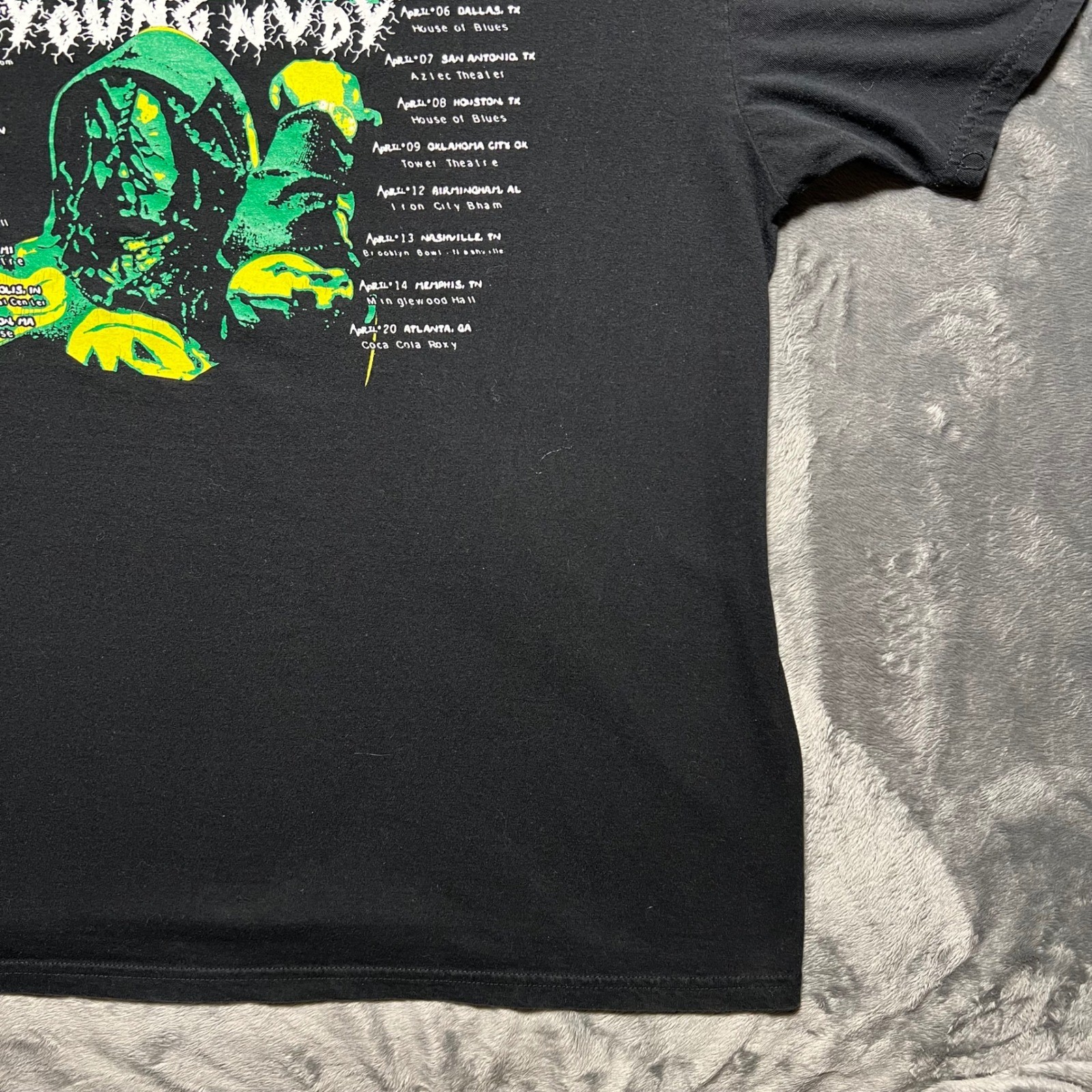 Young Nudy Shirt Black Big Slime 2023 Rap Tour Dates Concert Graphic Tee Mens XL