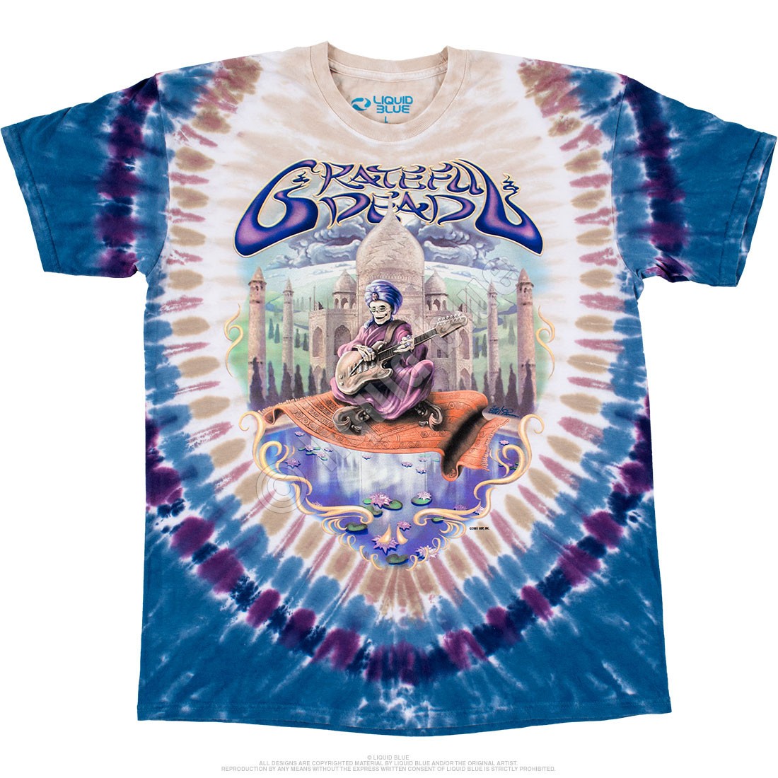 [Limited Edition] Vintage Grateful Dead Carpet Ride Tie-Dye T-Shirt Liquid Blue