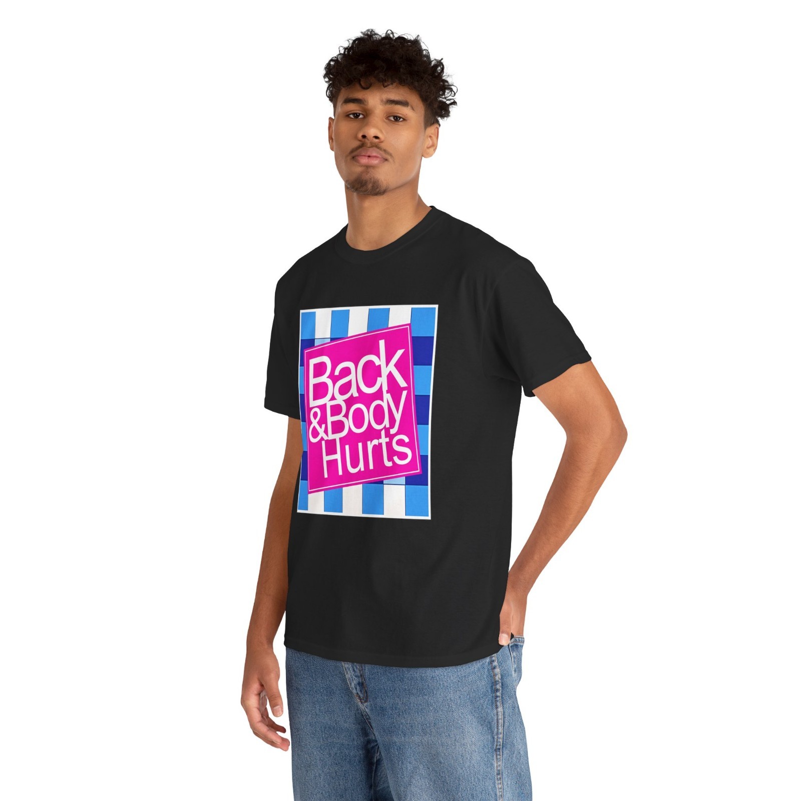 Funny Back Body Hurts Quote Workout Gym Top T-Shirt