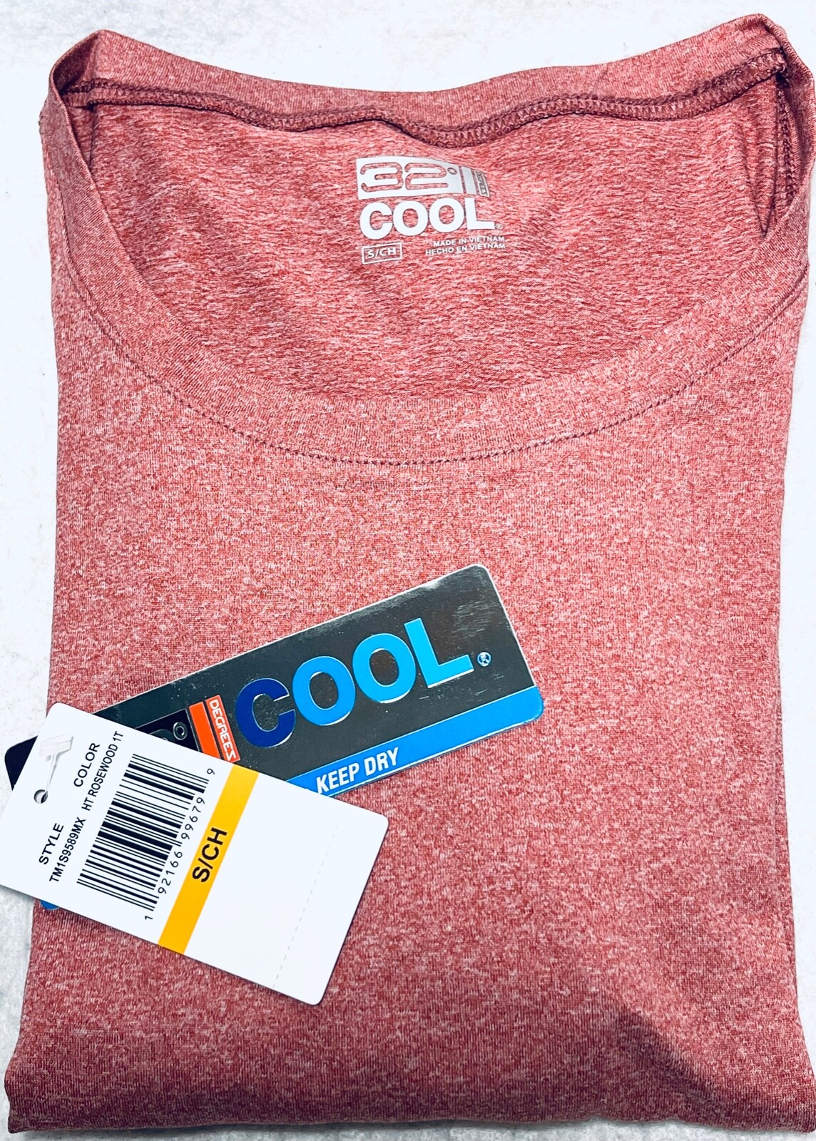 32 DEGREES Men’s T-Shirt Quick Dry Soft Stretch Crew Neck Anti Odor / Static NWT