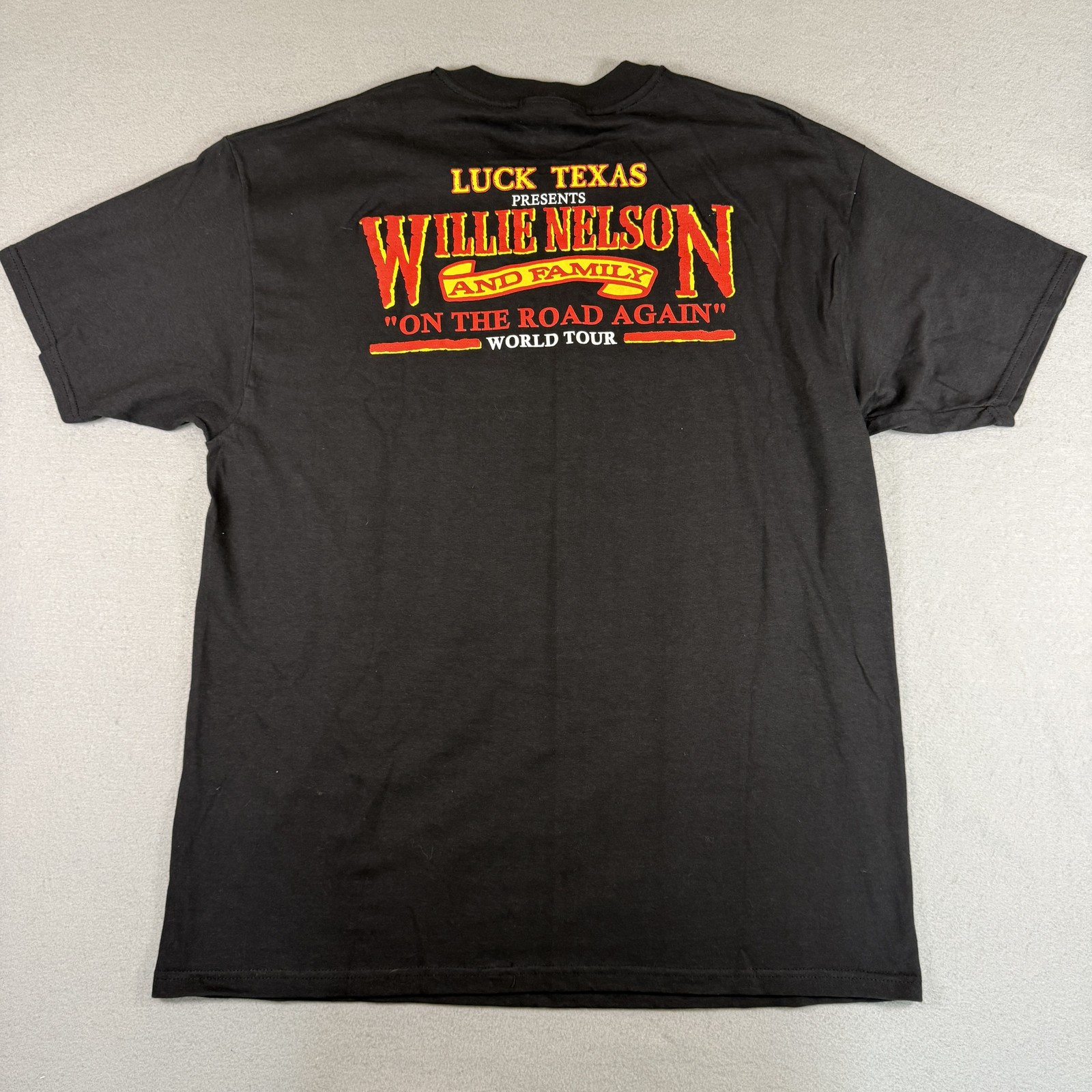 Hanes Beefy T-Shirt Men’s XL Black Willie Nelson Spirit On The Road Again Tour