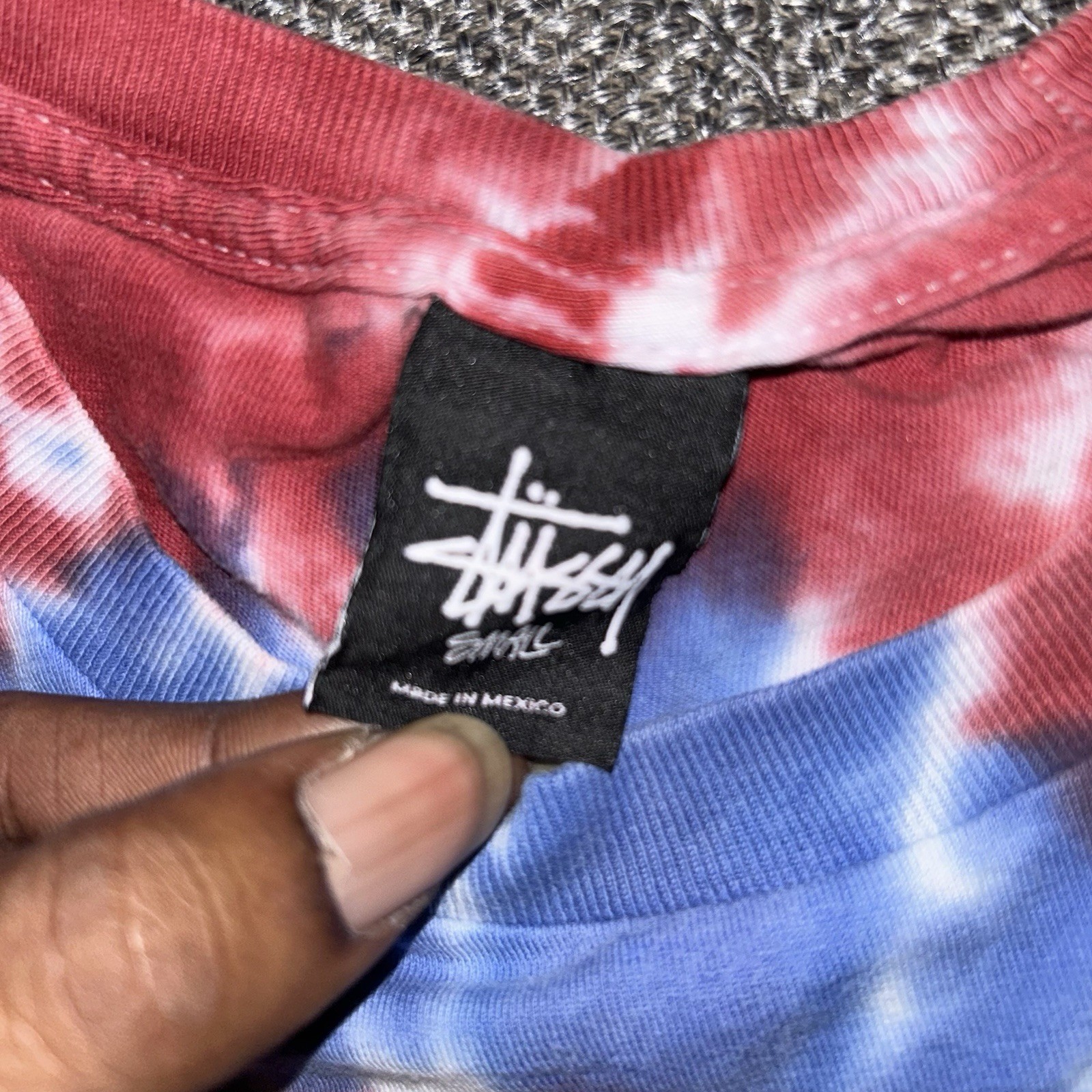 Vintage Y2K Stussy World Tour Tie Dye Skate T Shirt Mens Small Rare 2000s Skater