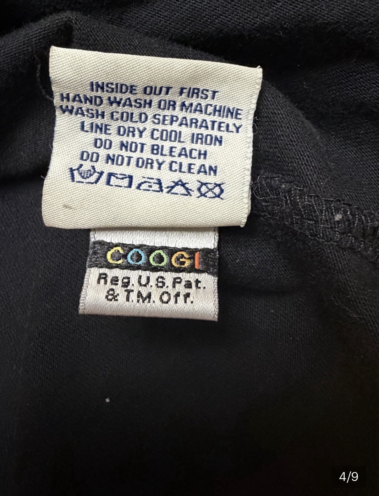 Vintage Coogi 1969 Black Long Sleeve Crew Neck Pocket Knit Cotton Shirt Men’s XL