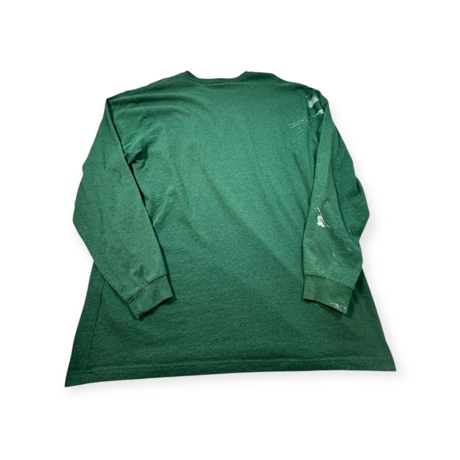 Carhartt Green Crew Neck Long Sleeve 100% Cotton All Seasons T-Shirt 2XL Tall