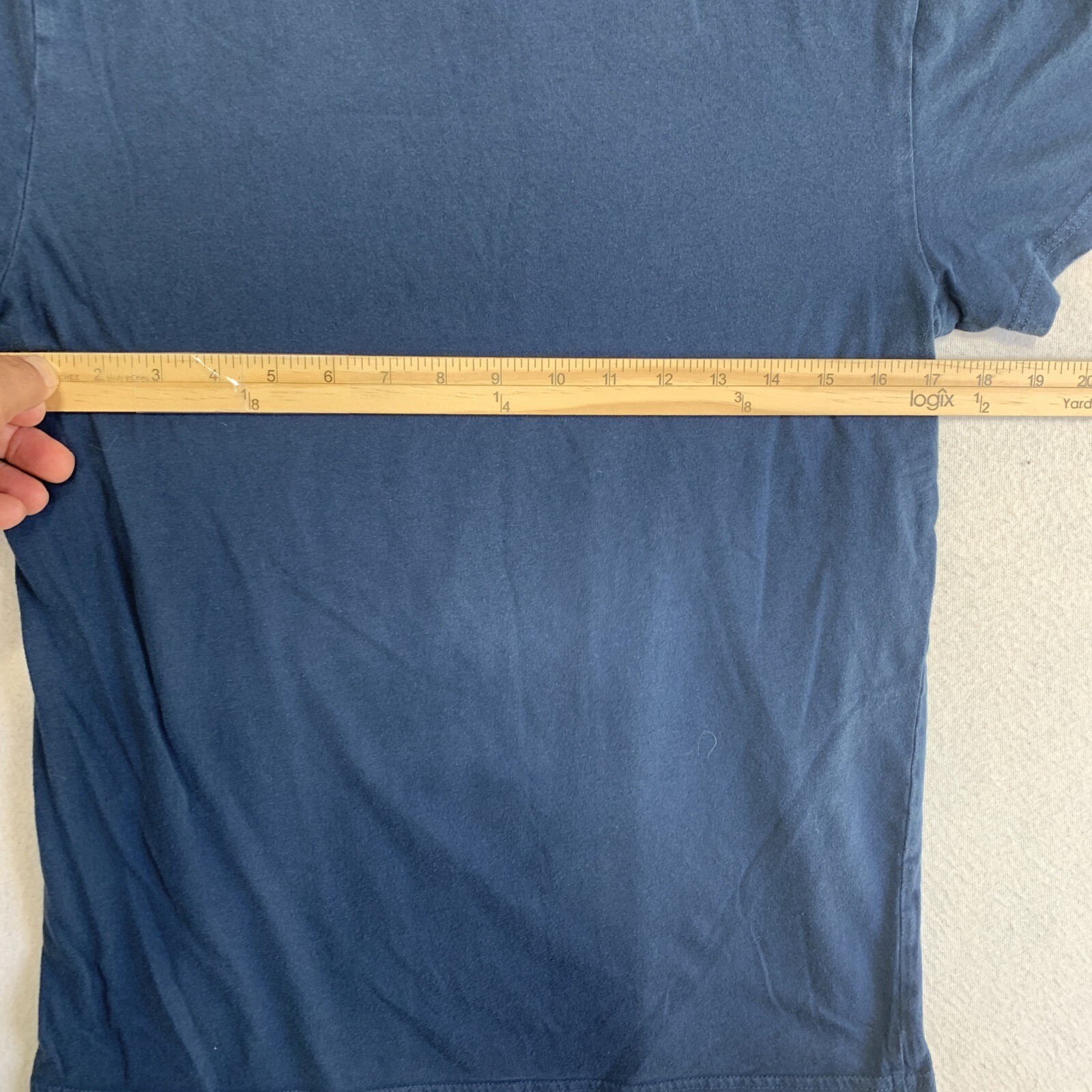 Hollister T Shirt Mens Small Blue Must Have Collection Logo 100% Cotton