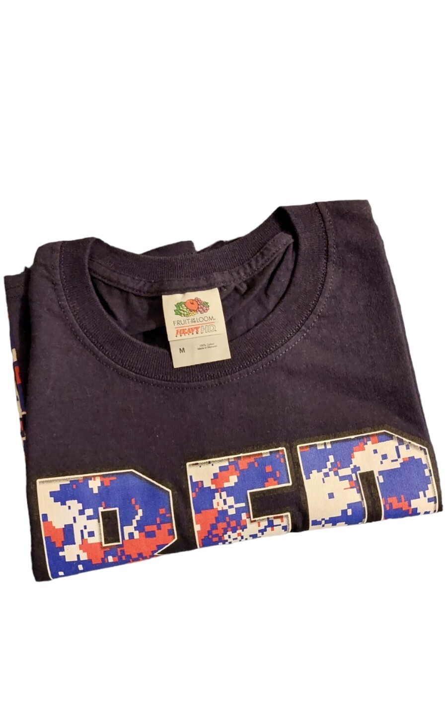 Red White Blue Military Flag Raising Iwo Jima T-Shirt Fruit of the Loom Size M
