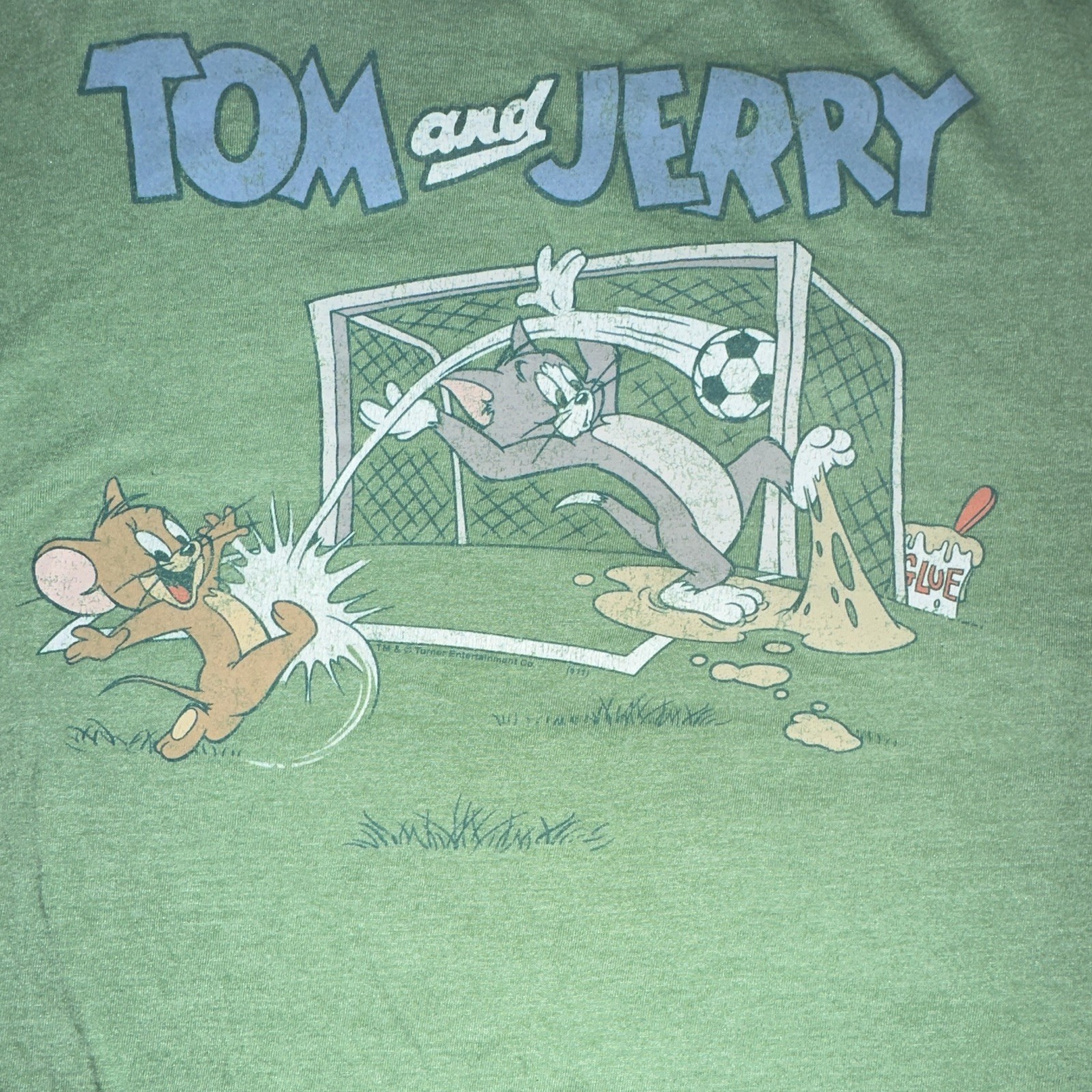 Old Navy Collectabilitees Tom & Jerry Green Graphic Print Boys XL (14/16)