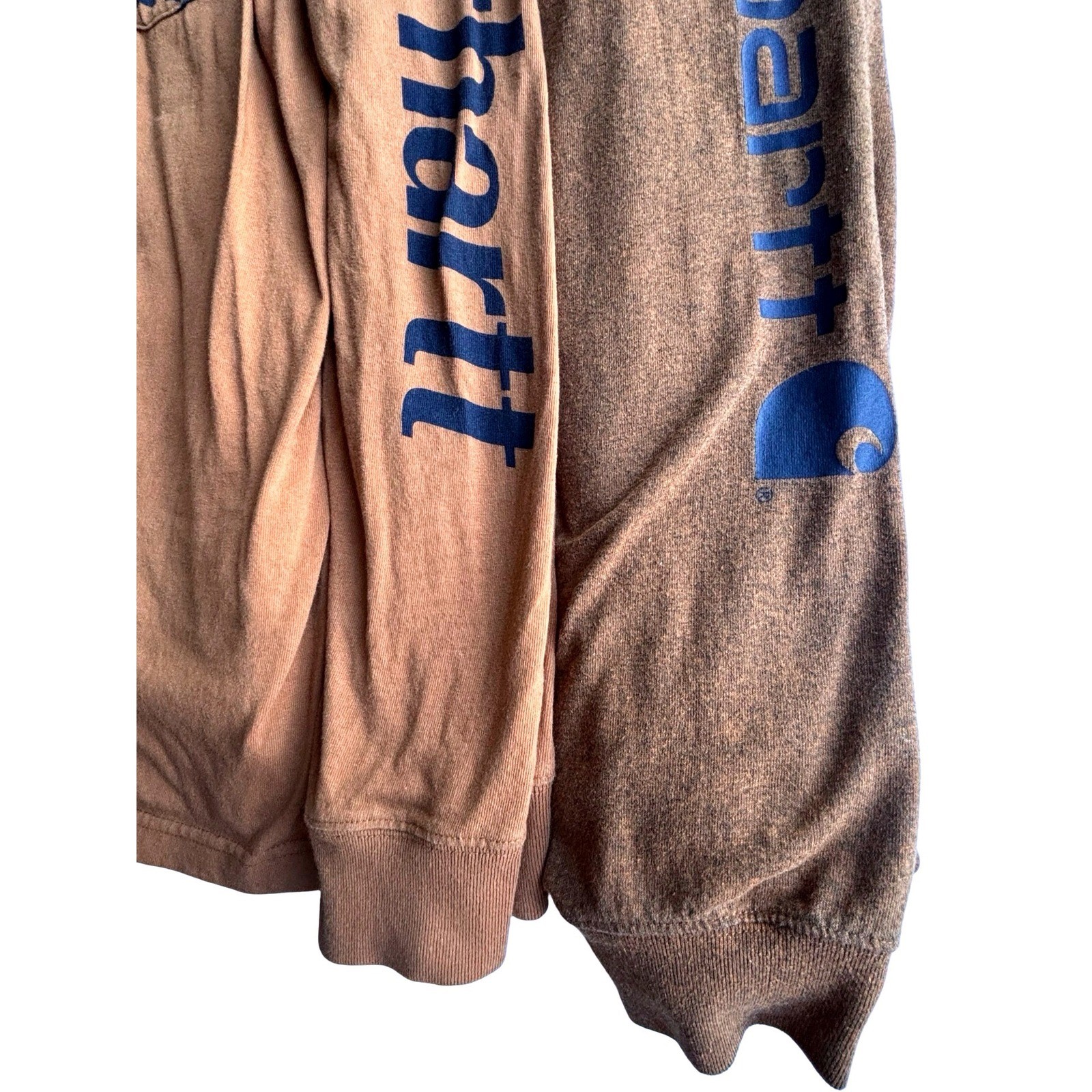 Carhartt Long Sleeve T-Shirt Bundle Mens 2XL Brown Camo Pocket Distressed 2pk
