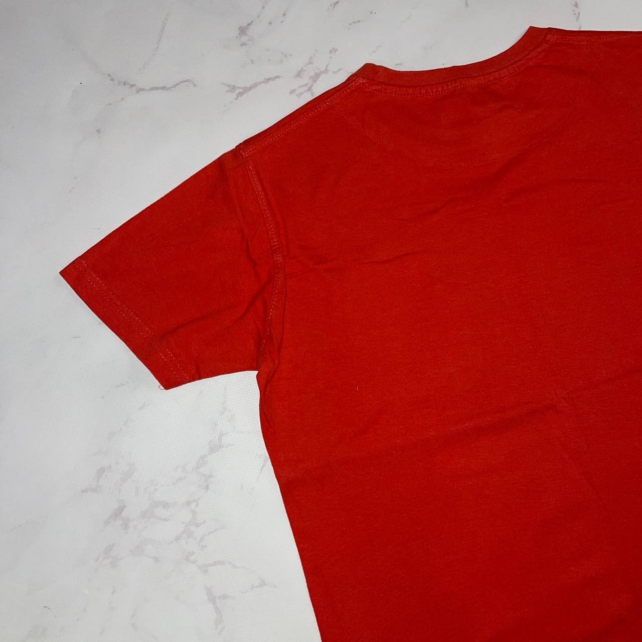 Vintage T-shirt Trussardi Big Logo Luxury tee Short Sleeve Red Size S
