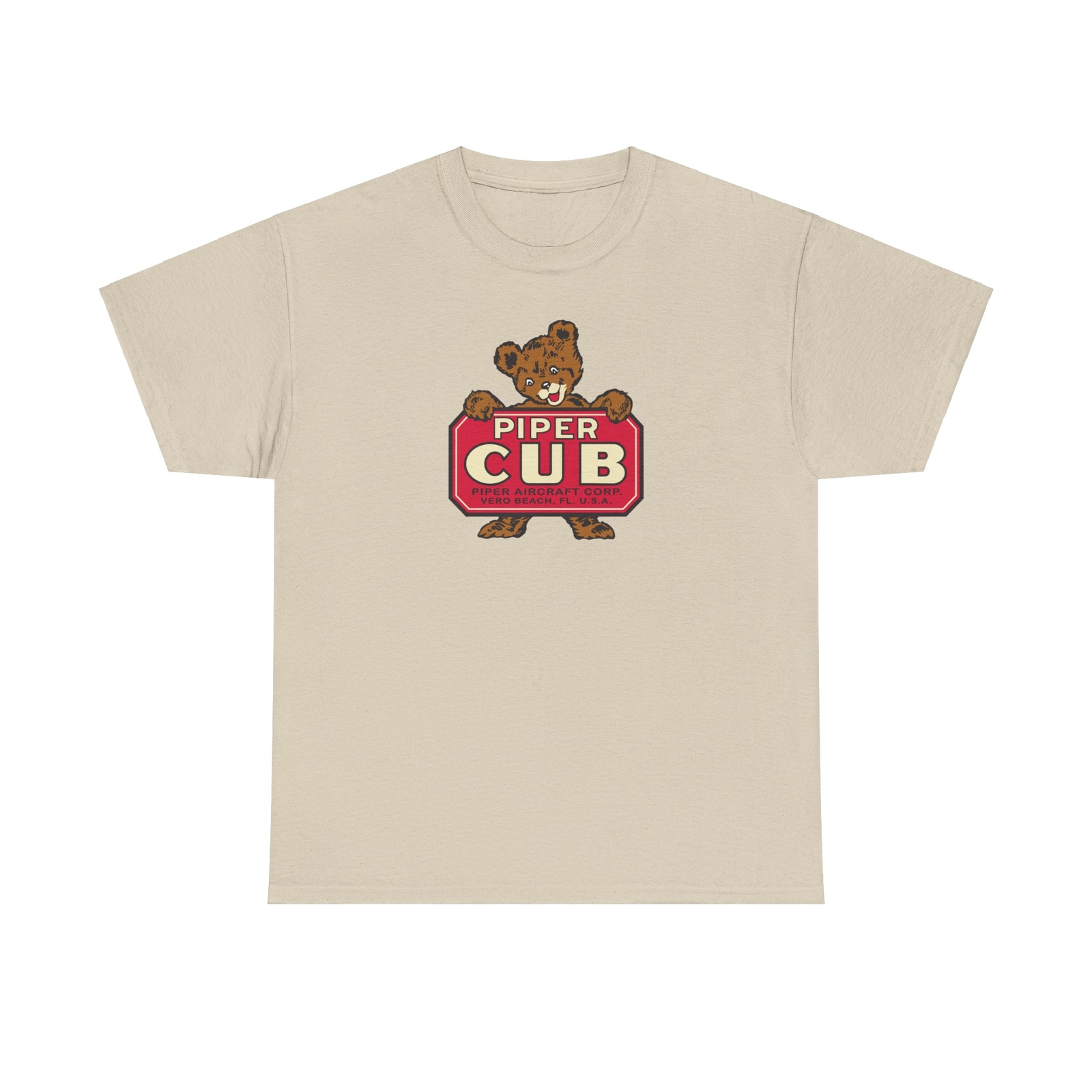 Piper J-3 Cub Retro Logo T-Shirt – Vintage Airplane Aircraft 30s 40s 12+ colors!
