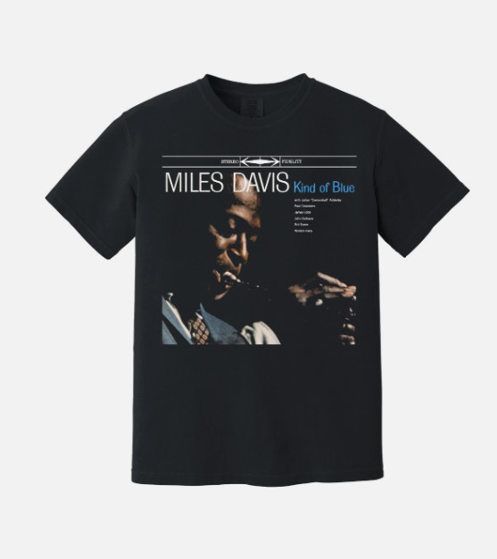 Miles Davis Kind Of Blue Heavyweight T Shirt – John Coltrane, So What, Blue Note