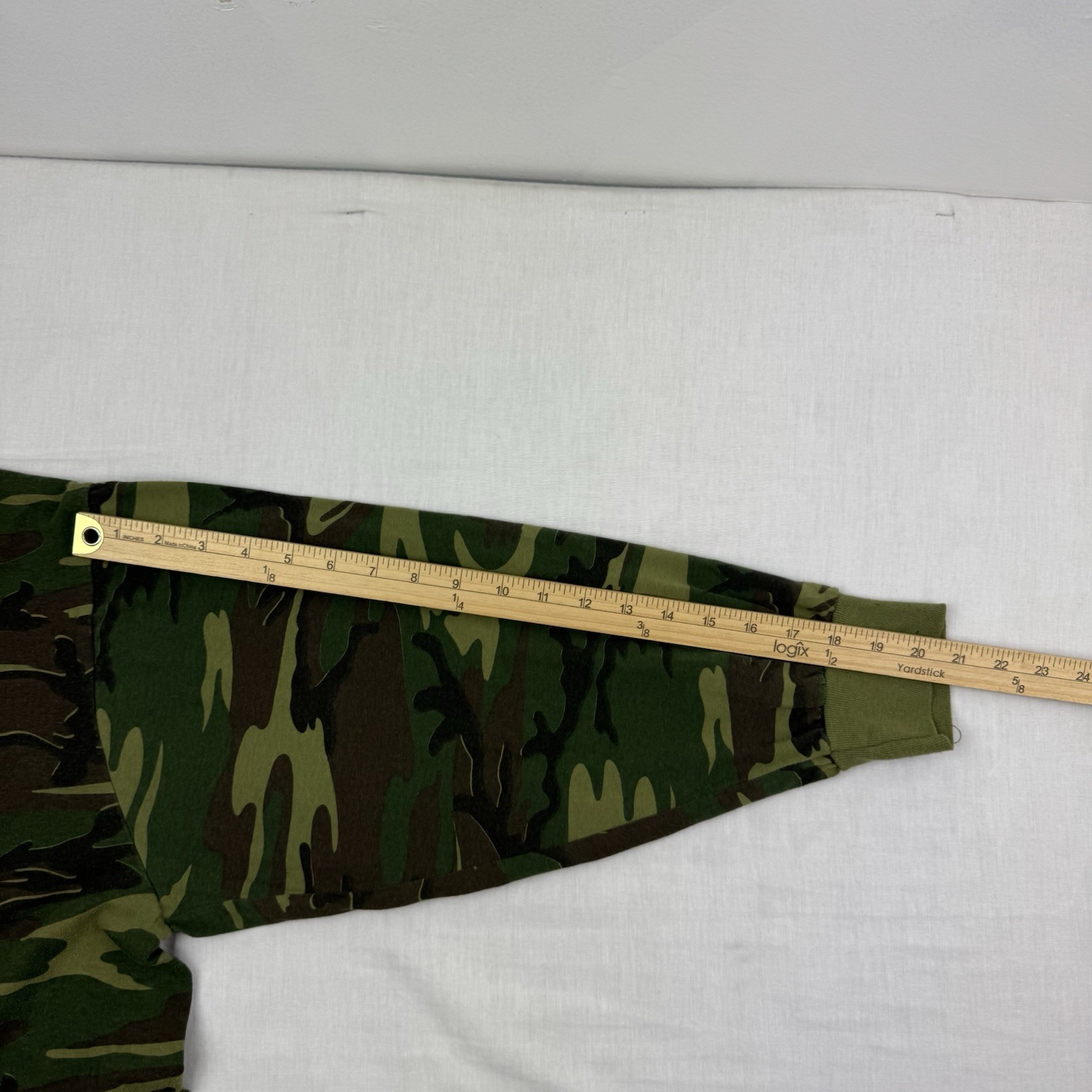 Vintage Camo Long Sleeve Pocket T Shirt Adult 2XL Grunge Outdoor Boxy 90s USA