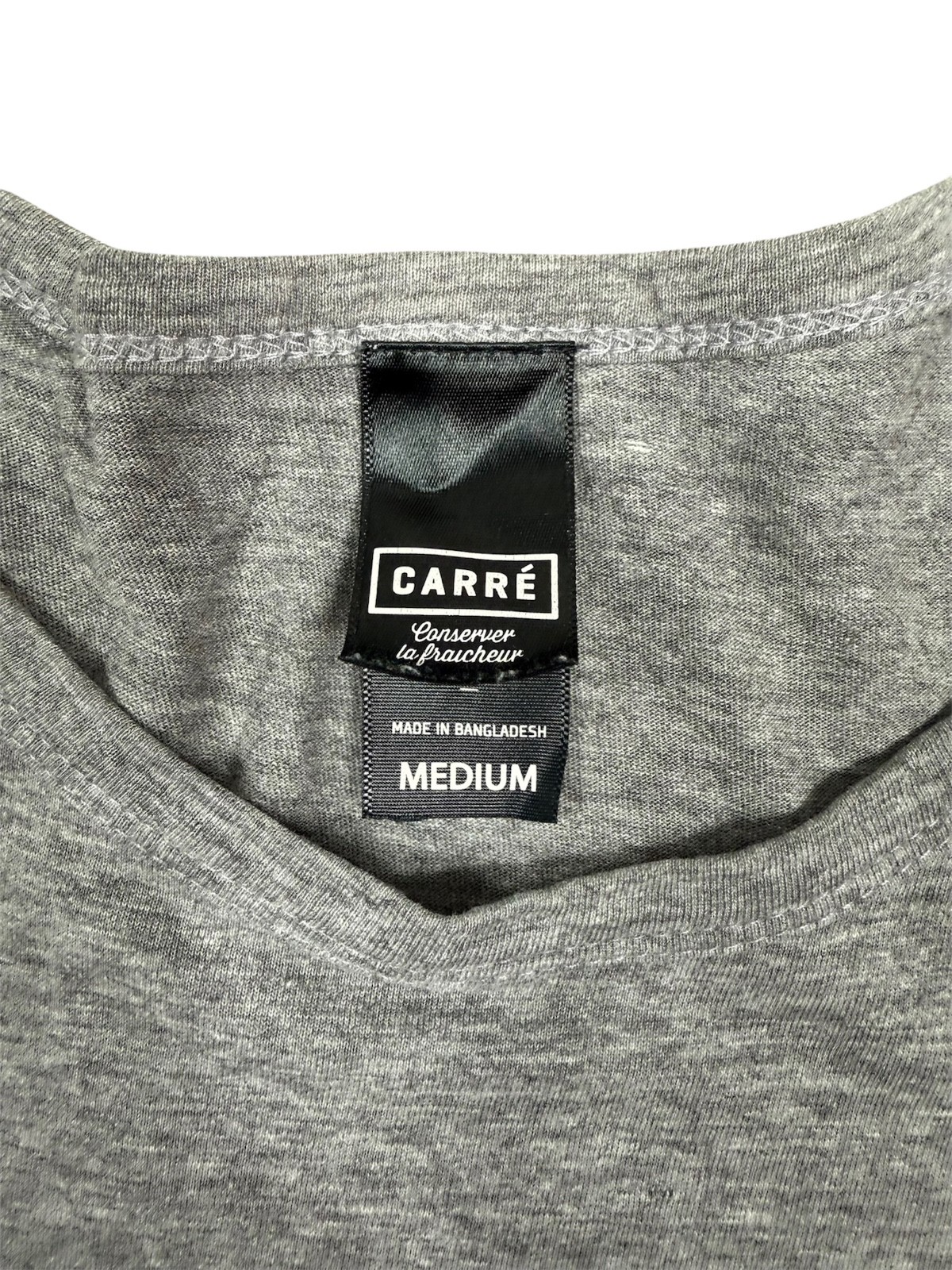 Carré Est 1789 Grey Marle Longline Scoop Tee Men’s Medium Streetwear Curved Hem