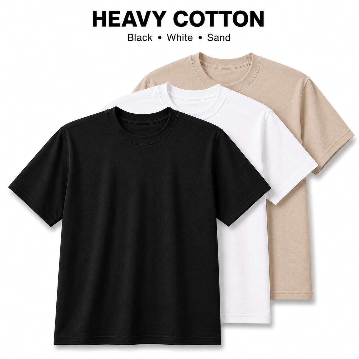 Gildan Heavy Cotton 5000 T-Shirt 3 & 5 Pack Men’s Blank Crew Neck Tee S-5XL