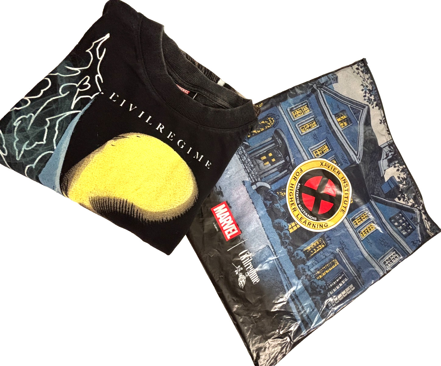 Civil regime Marvel X-Men Wolverine Oversized Graphic Tee Shirt Adult Size Large