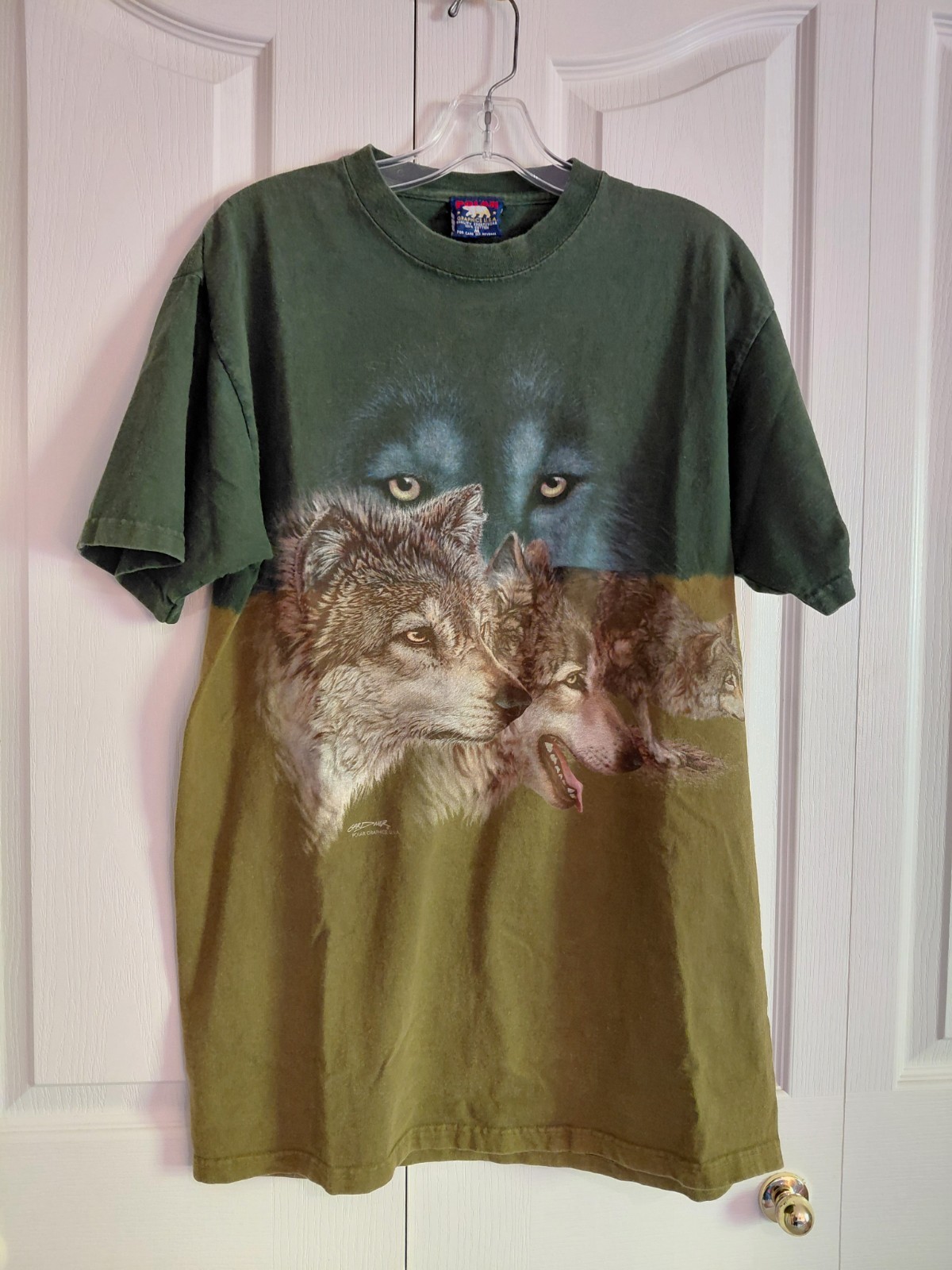 Vintage 1990s Polar Graphics USA Men’s T Shirt Cotton Wolves Snoqualmie Falls M