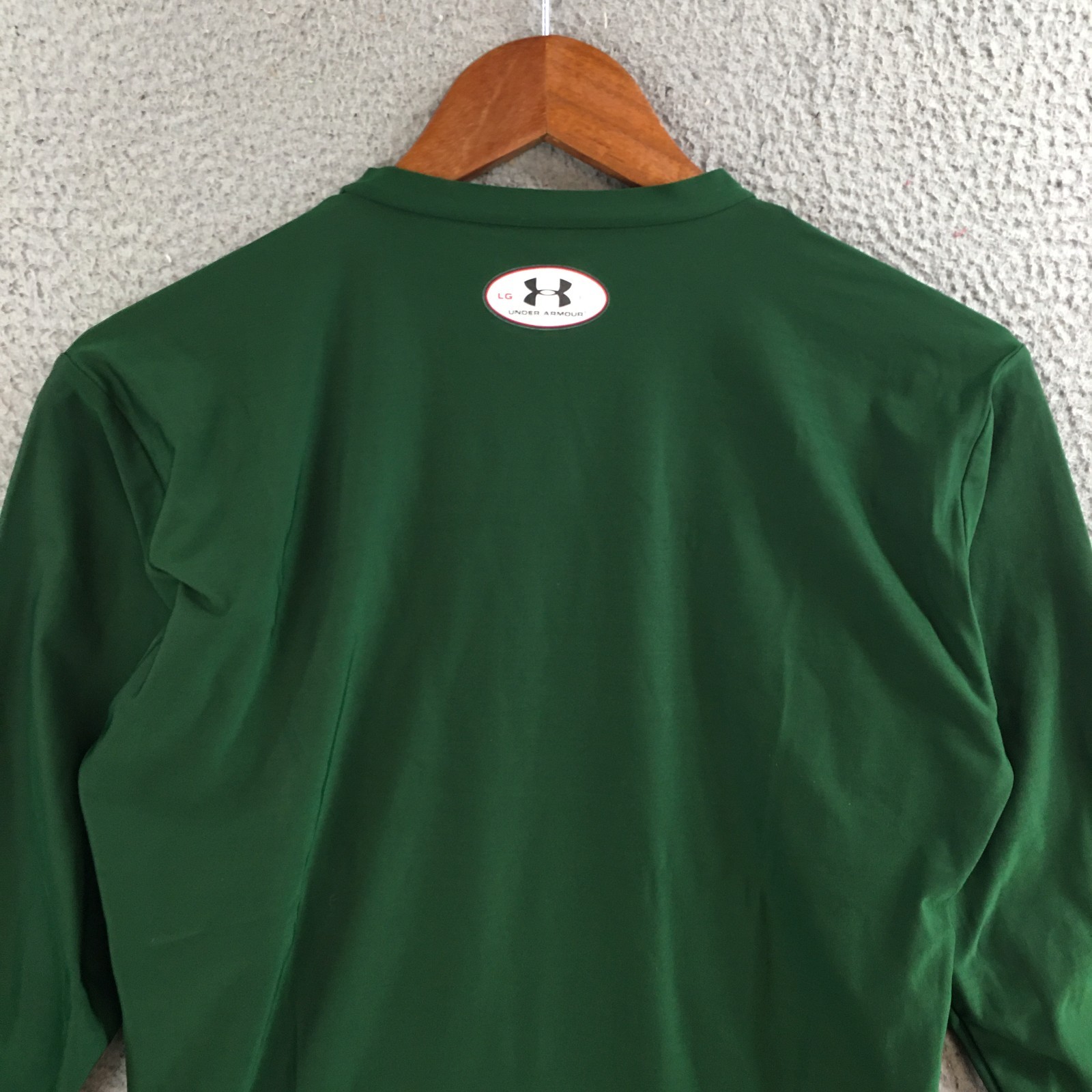 Under Armour Activewear Long Sleeve T-Shirt Mens Large Athletic Crew Neck Green