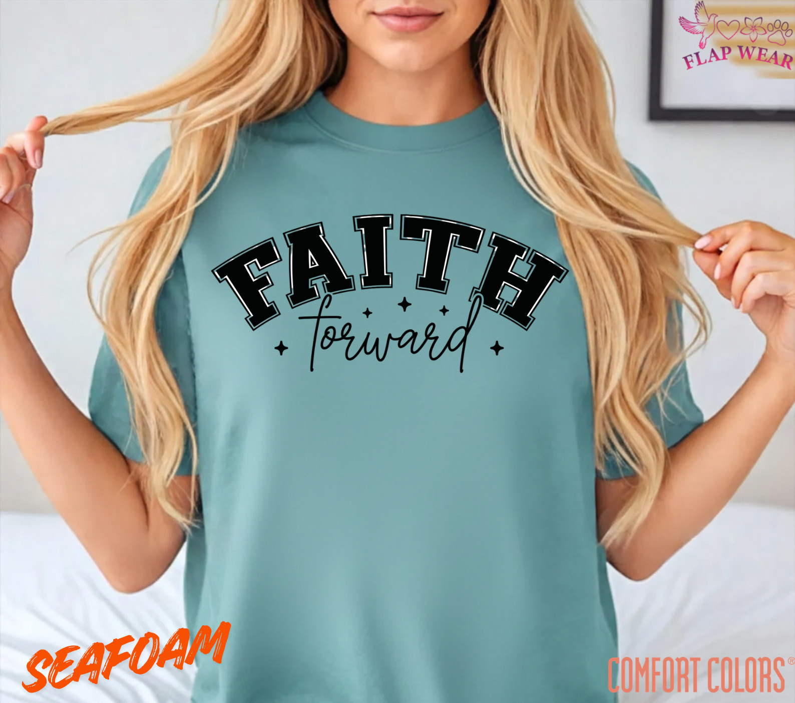 Unisex Faith Forward T-Shirt, Men T shirt,Women T shirt Gift ReligionTop
