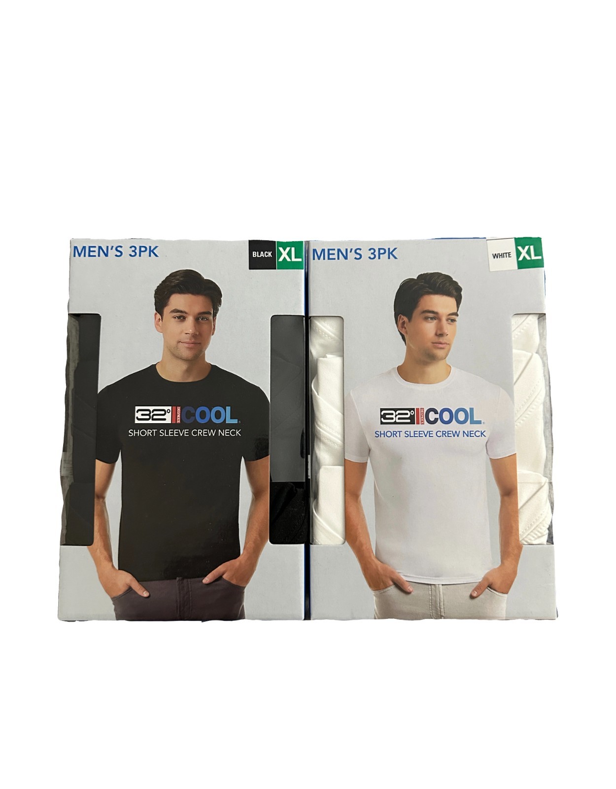 32 DEGREES COOL MEN’S 3 PACK SHORT SLEEVE CREW NECK SHIRT