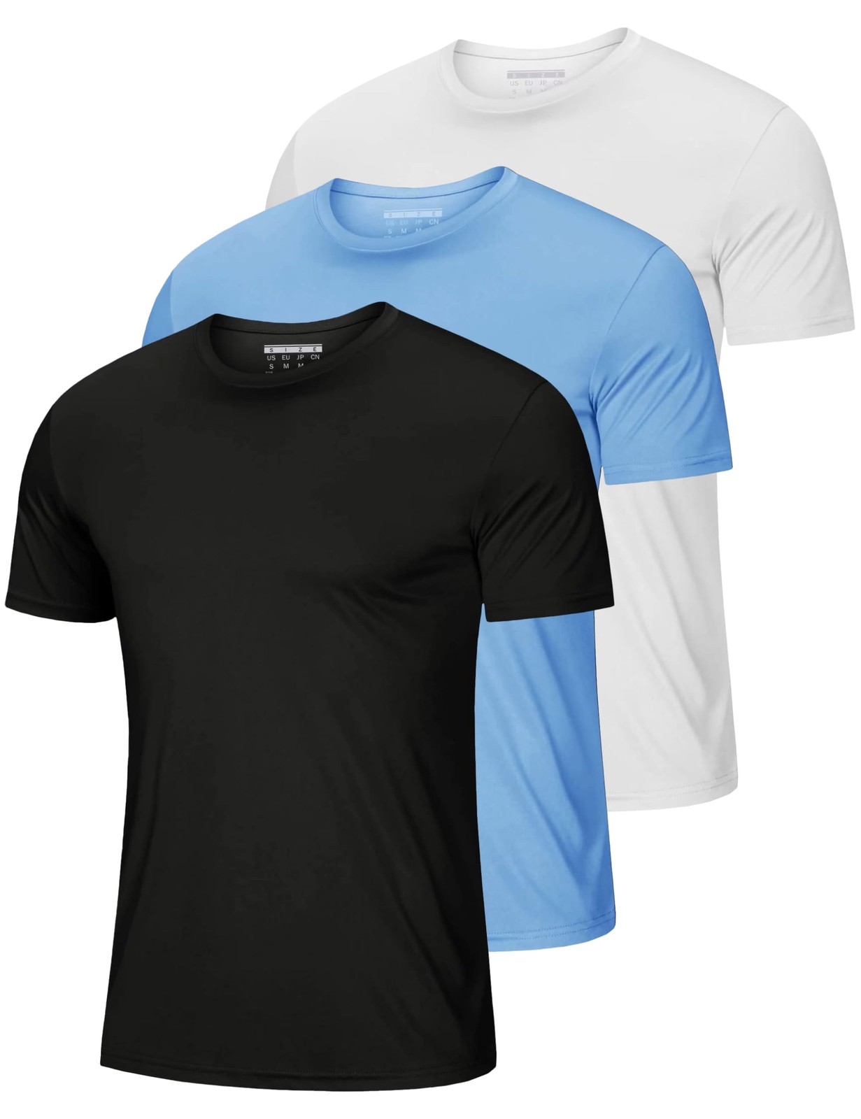3 Pack Sun Shirts for Men Short Sleeve UPF 50+ Dry Fit Running Gym Hiking Wor…