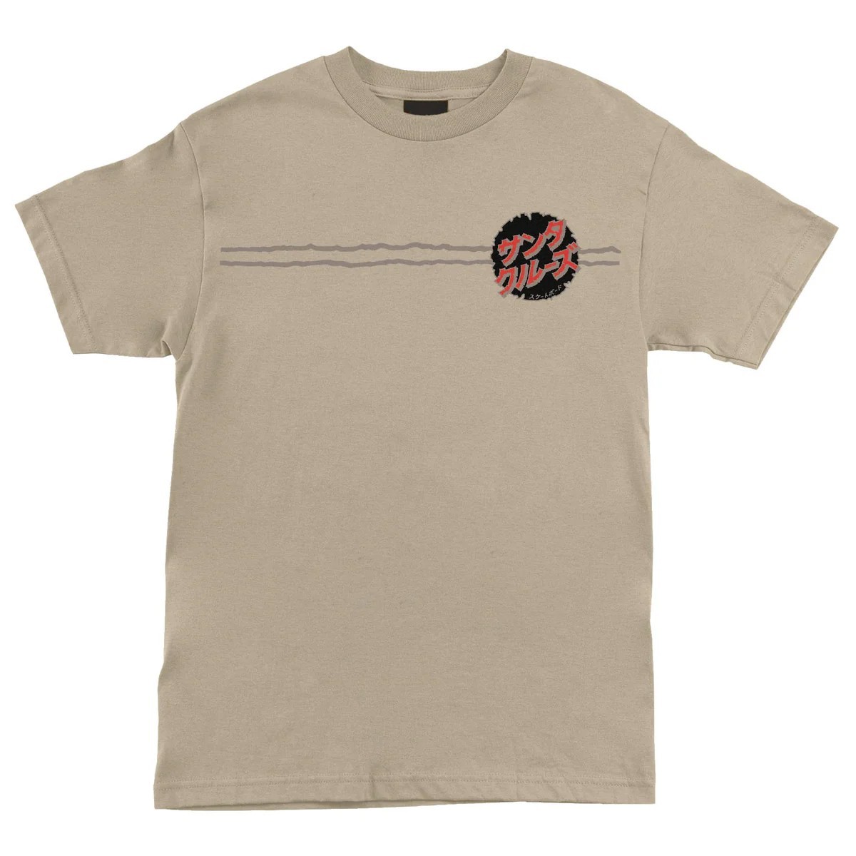 Santa Cruz X Godzilla DESTROYER Skateboard T Shirt SAND