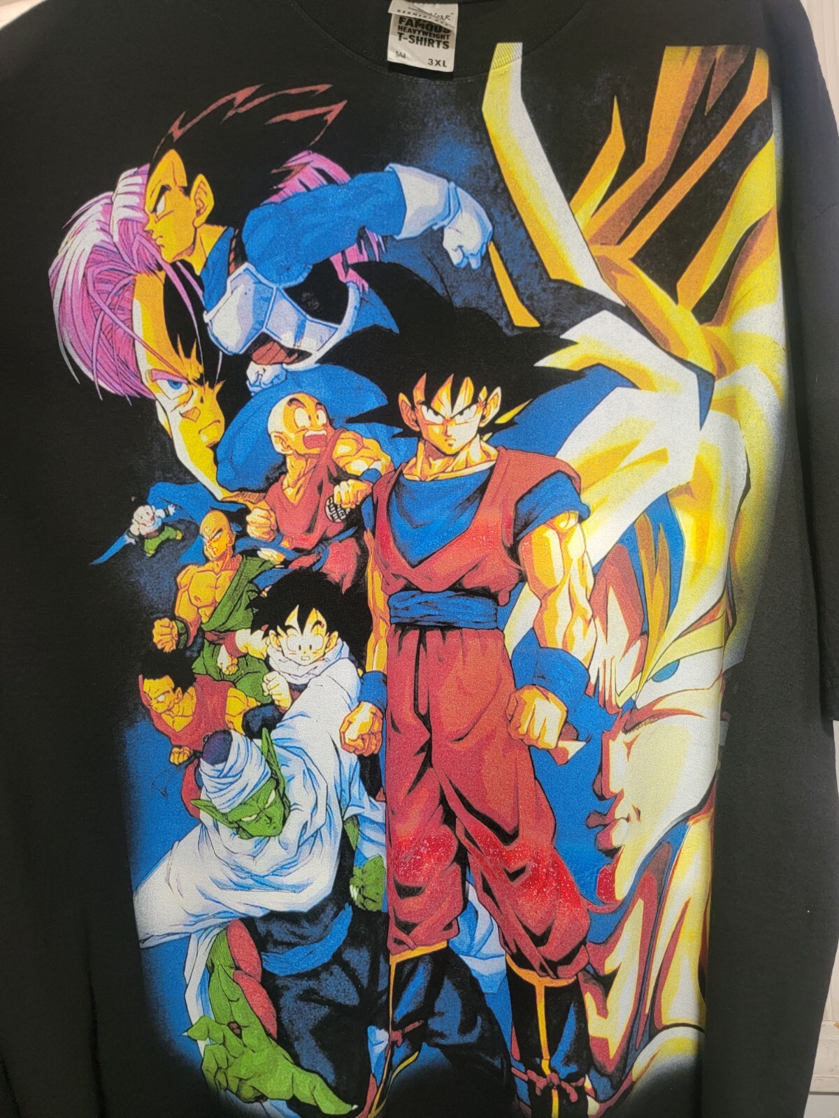 RETRO DRAGON BALL Z ON A SHAKA HEAVYWEIGHT GARMET DYED T SHIRT “MODERN”