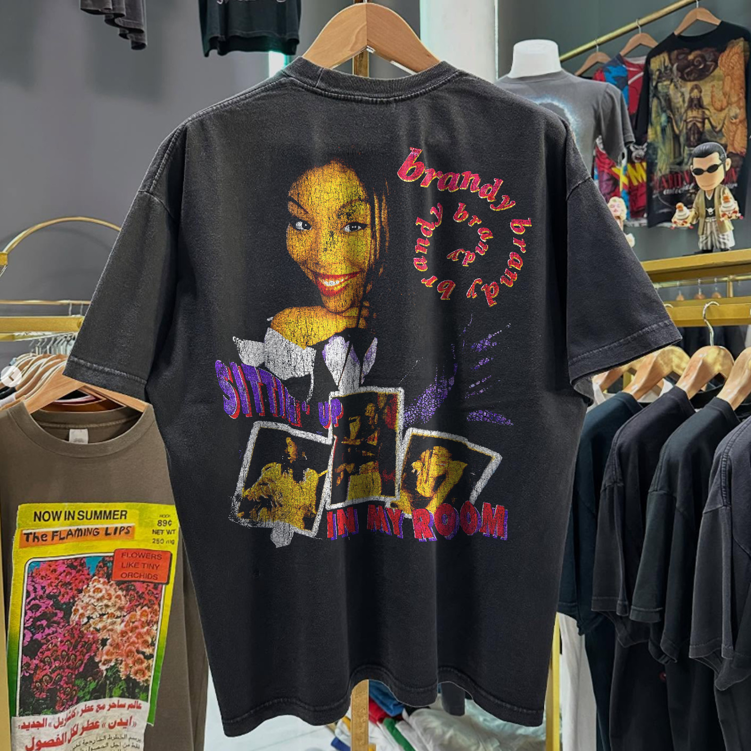 90s Brandy Sittin Up In My Room Classic T-Shirt Black S