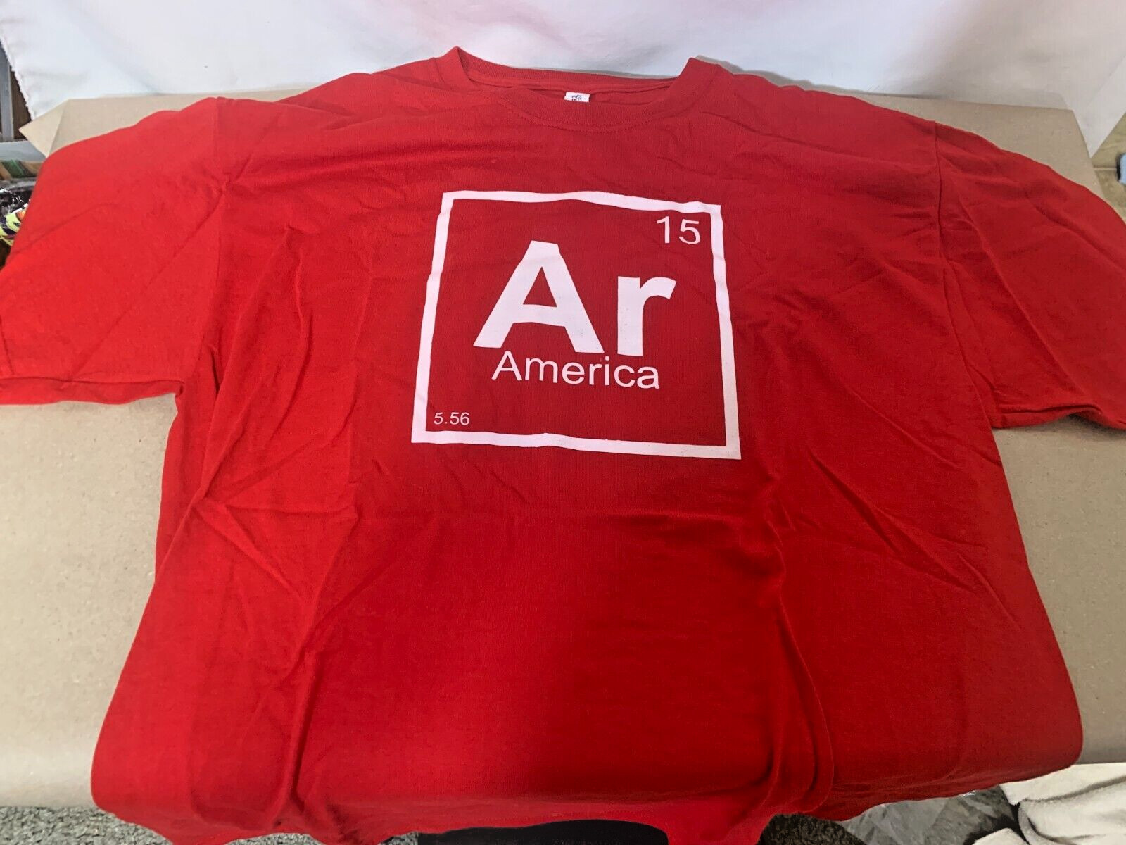 AR 15 AMERICA Elements Table Cotton/Poly Blend Jerzees Red T-Shirt Size Medium