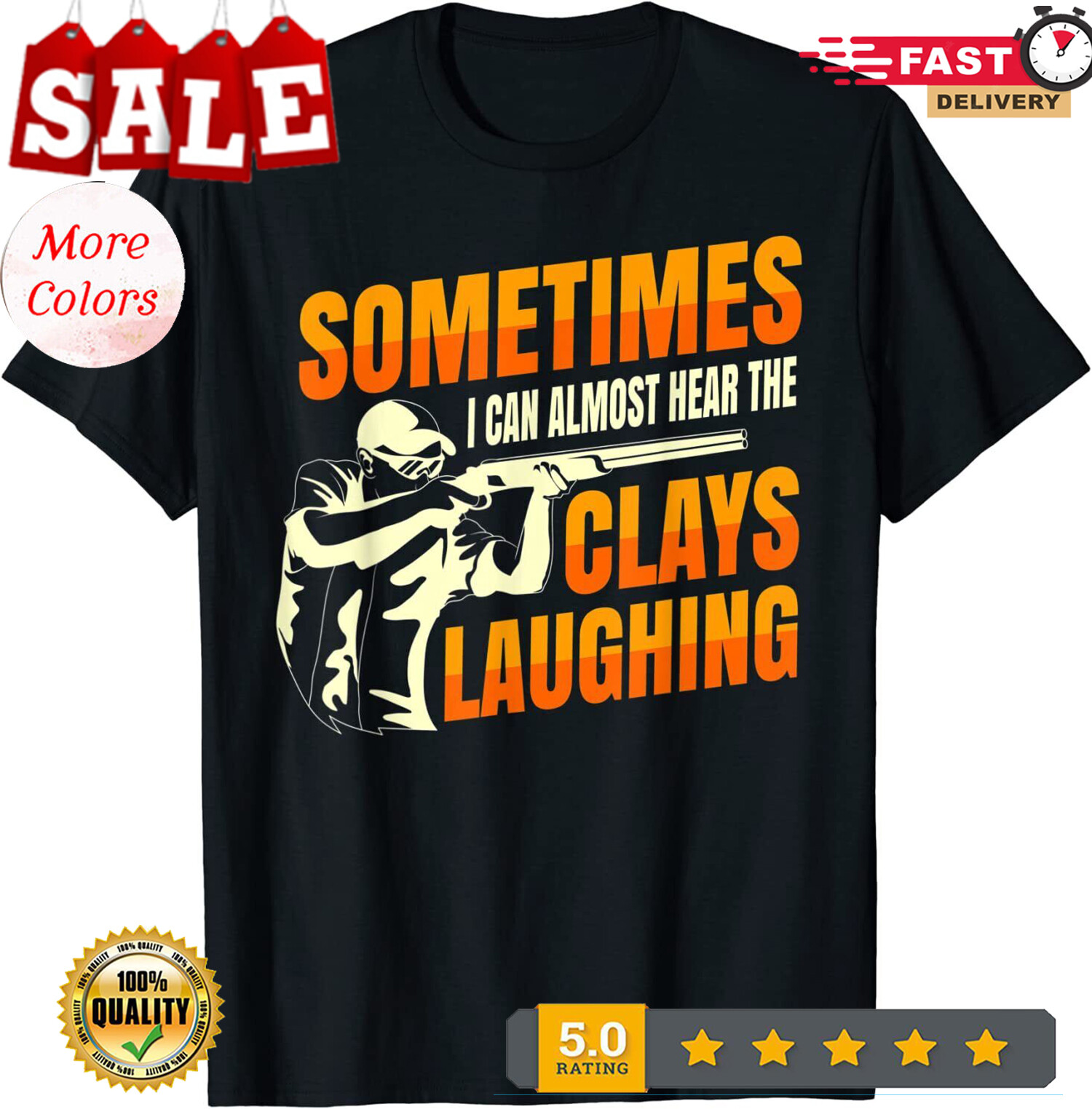 2026/ LIMITED Clay Trap Shooting Flying Design Great Gift Idea Tee T-Shirt S