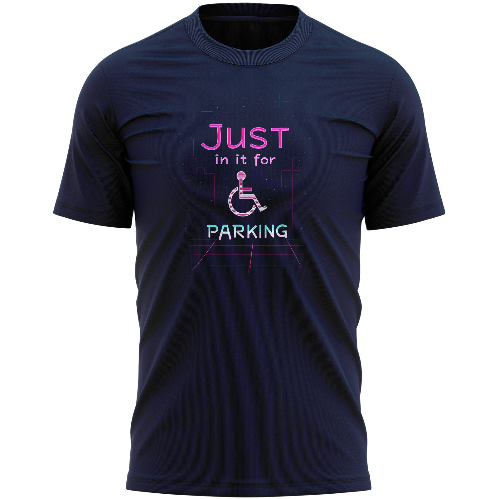 Funny Accessible Parking T Shirt Just in it for Parking Gift For Men Him