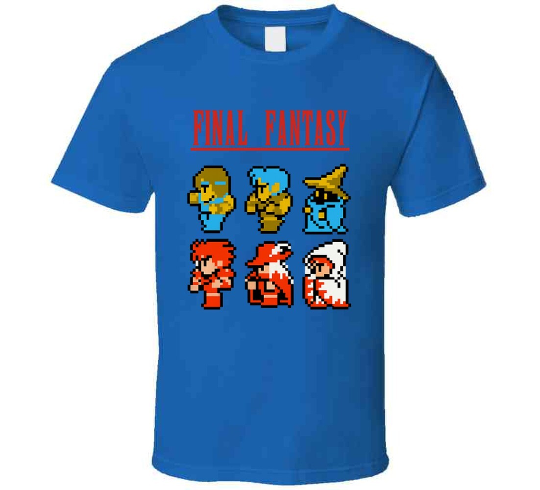 Final Fantasy 8 Bit Characters Retro Video Game T Shirt