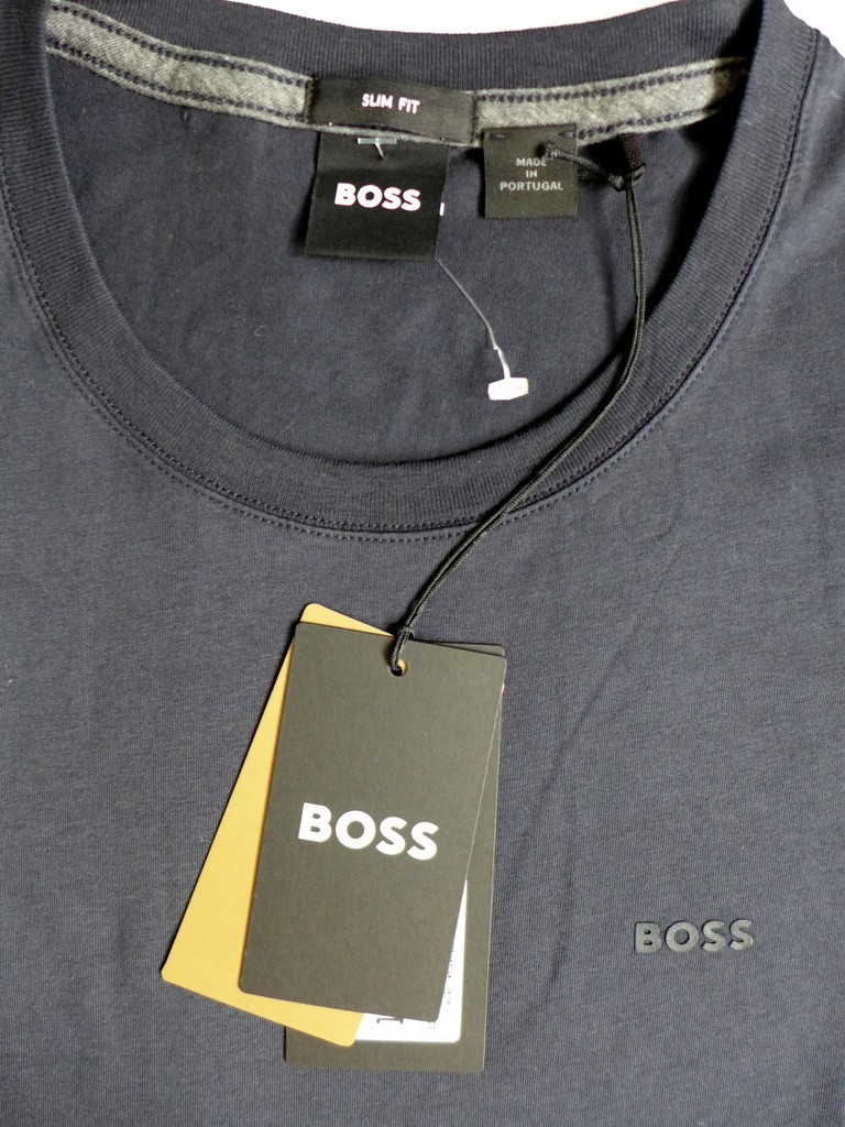BOSS Men’s S Tessler 33 Slim Fit Crew Neck Short Sleeve Logo Tee Made Portugal