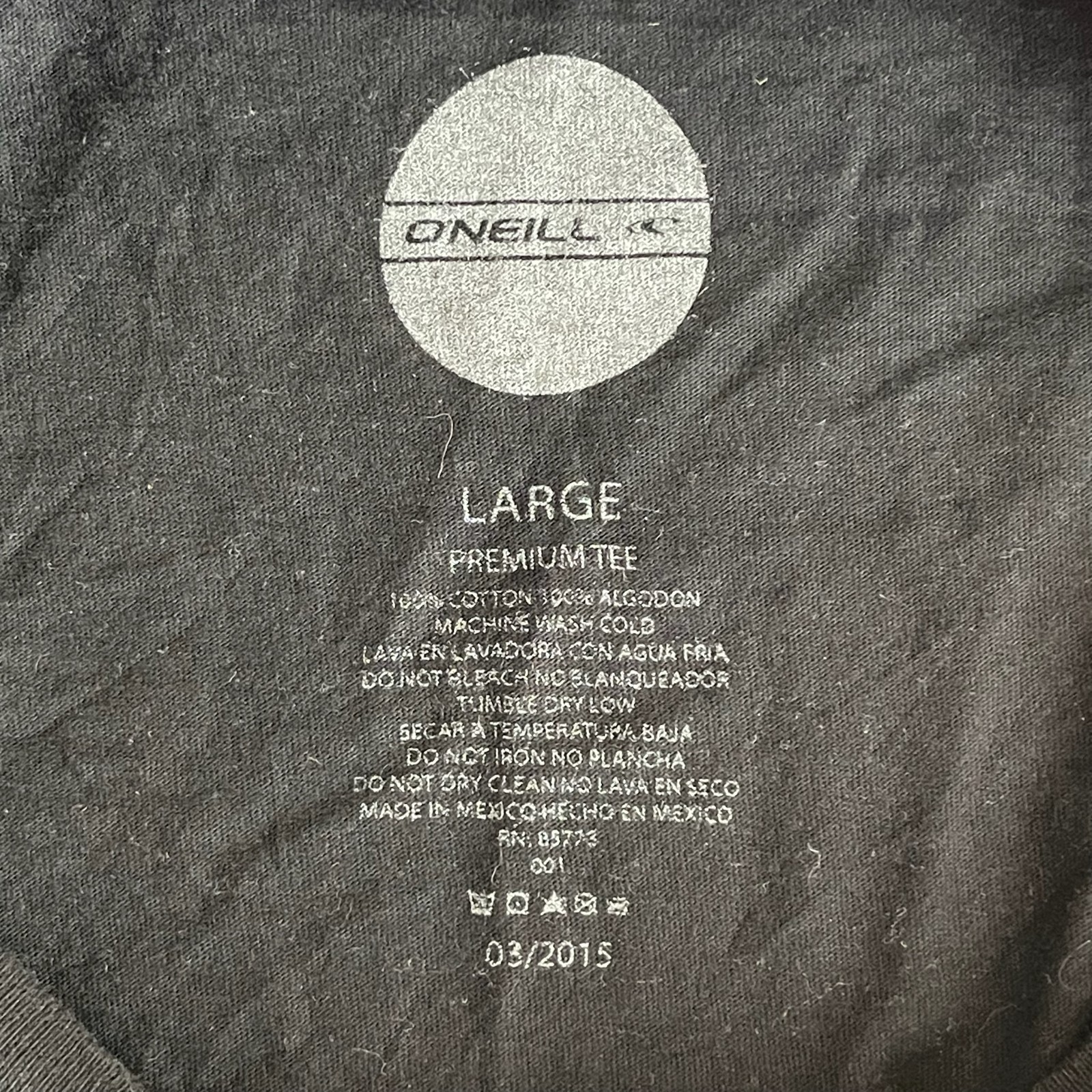 O’Neill Men’s Black Floral Geometric Diamond Grid Surf Graphic T-Shirt Size L