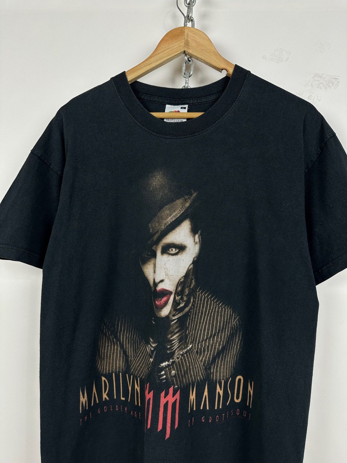 2003 Vintage Marilyn Manson The Golden Age of Grotesque Band T-Shirt Size L