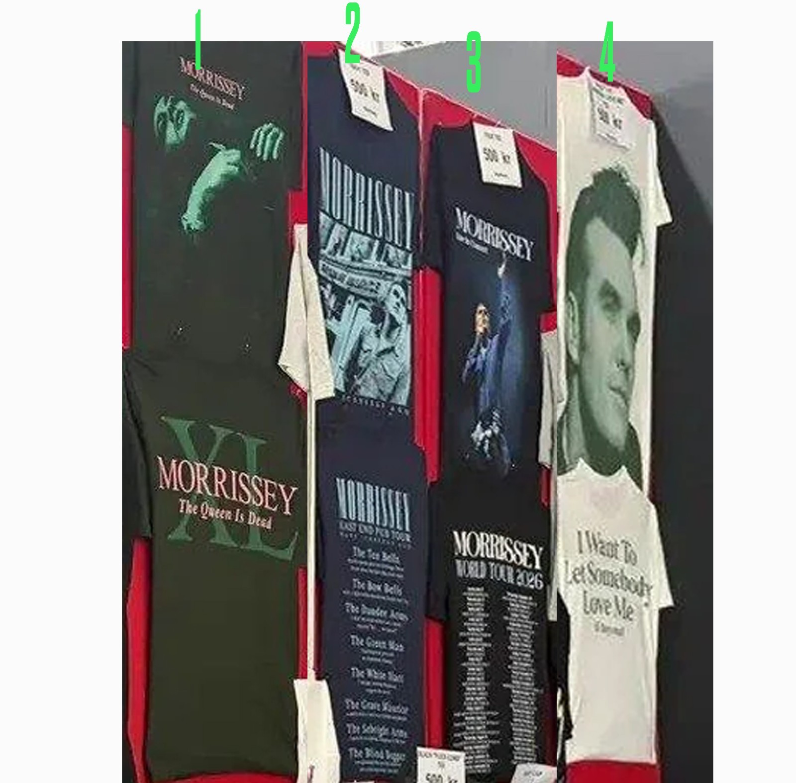 MORRISSEY 2026 Tour T shirt reprint