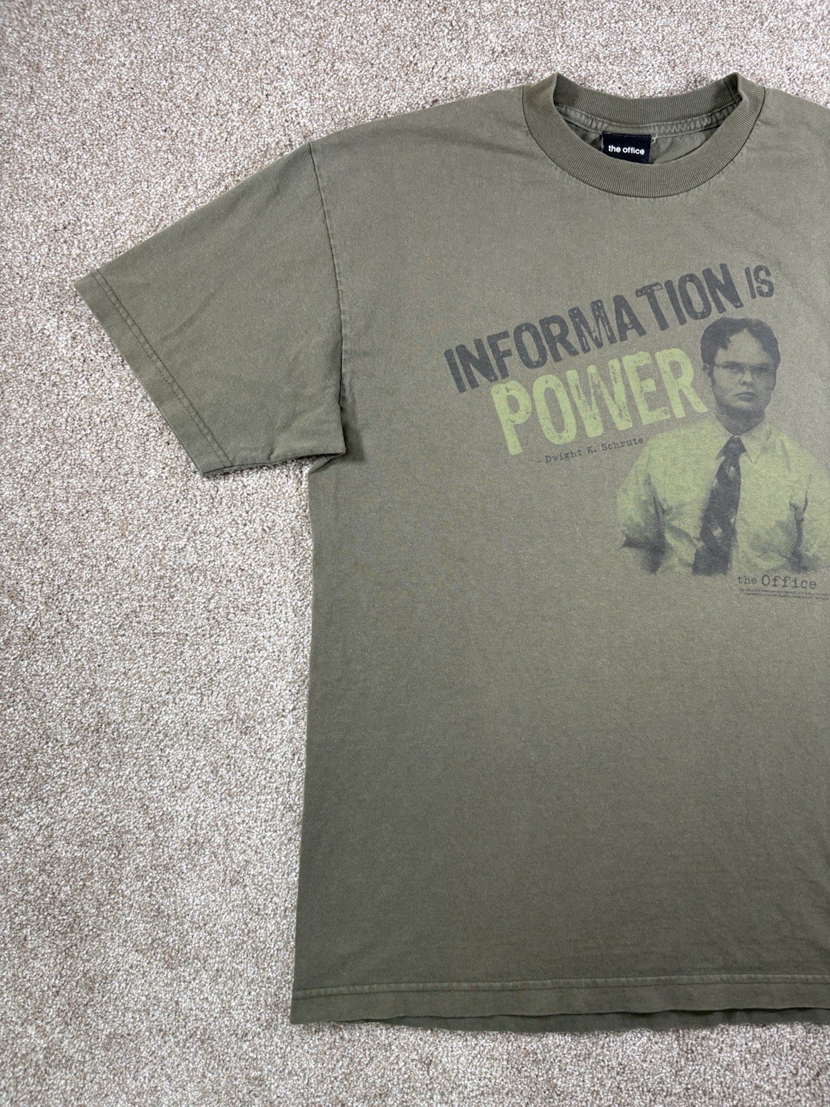 Vintage The Office T-Shirt Dwight Schrute Information TV Show Promo • Size Large