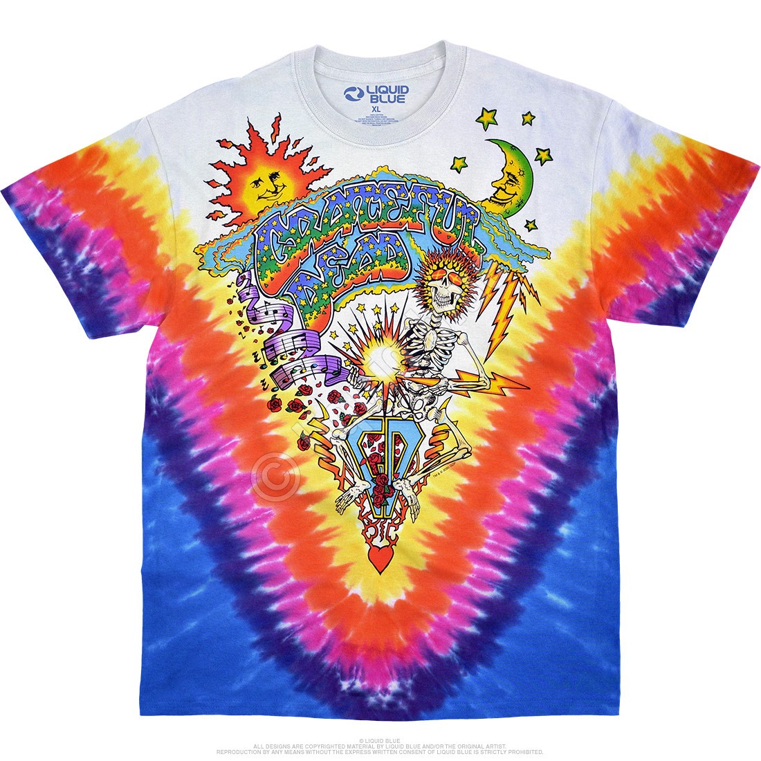 Grateful Dead Summer Tour 92 Tie-Dye T-Shirt Liquid Blue