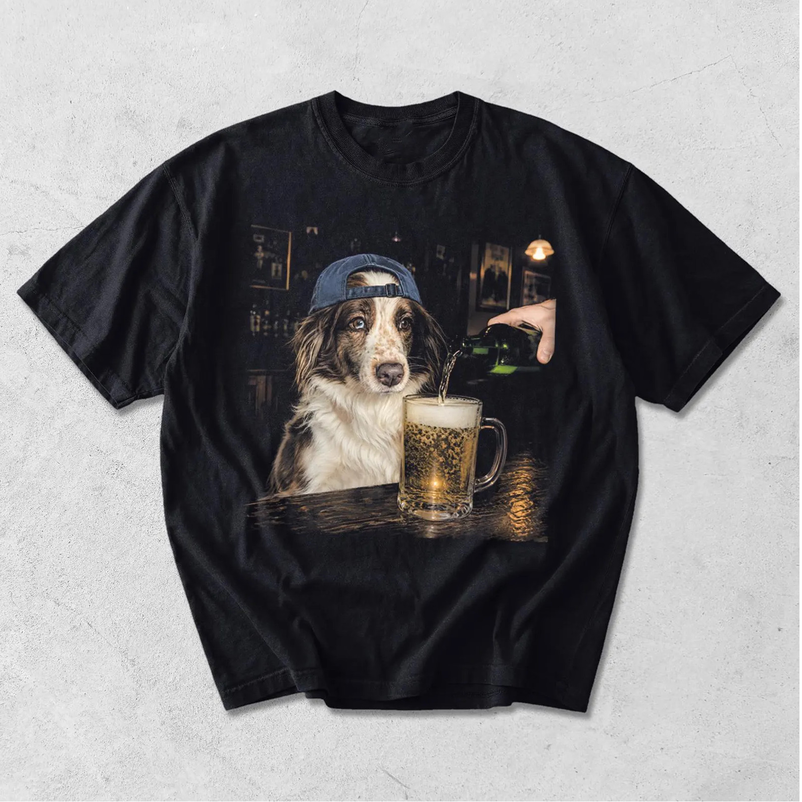Comfort Colors® Funny Custom Dog Drinking Beer Shirt, Silly Sarcastic Personaliz