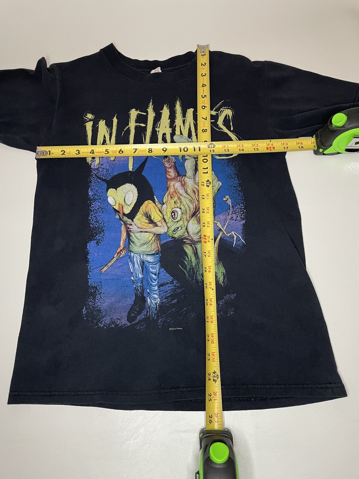 Y2K In Flames T Shirt S Heavy Metal Rock Band 2008 Alex Pardee Graphic Swedish