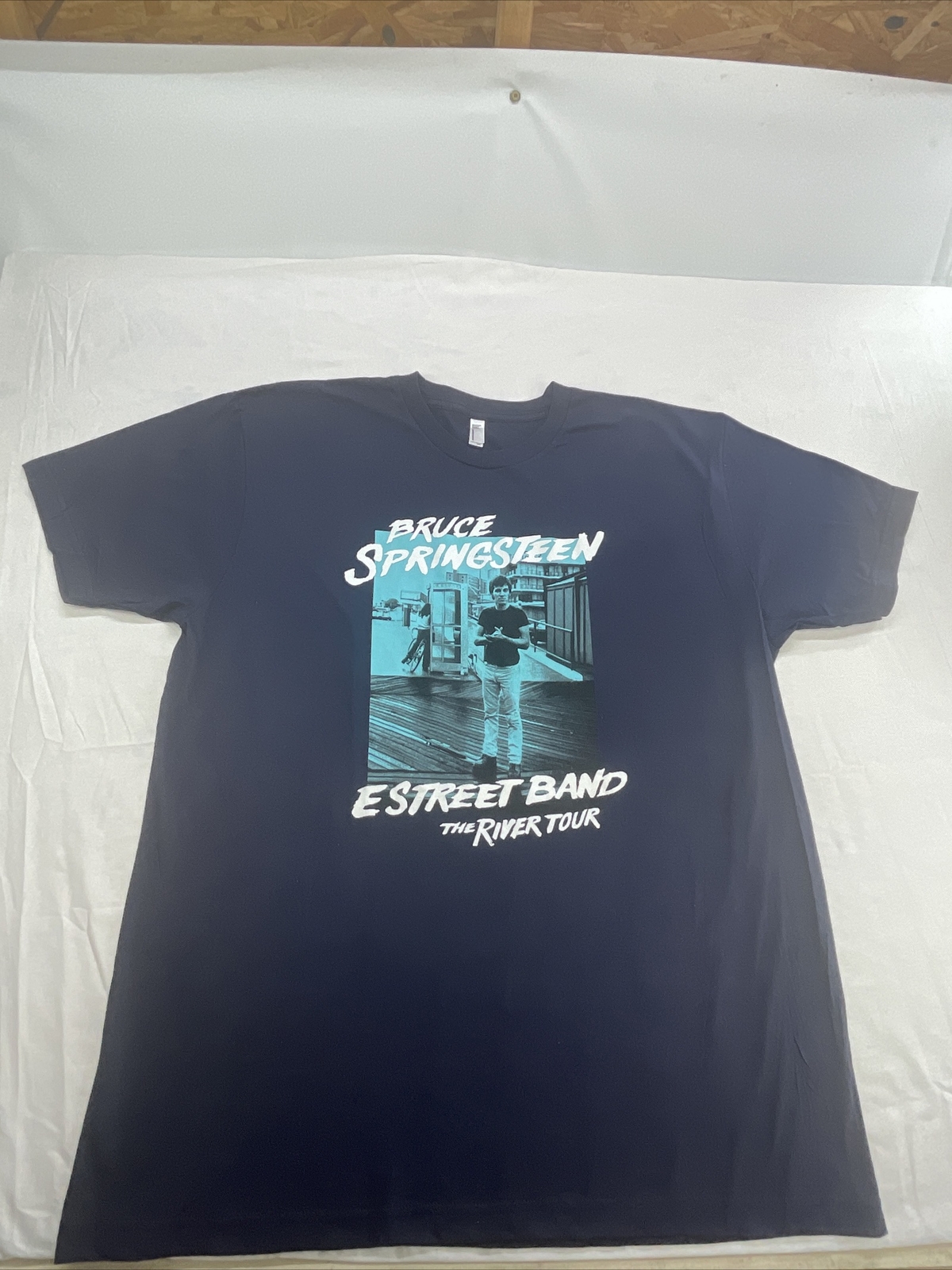 Bruce Springsteen The River Tour 2016 Unisex T-Shirt, Size 2XL Navy NWOT
