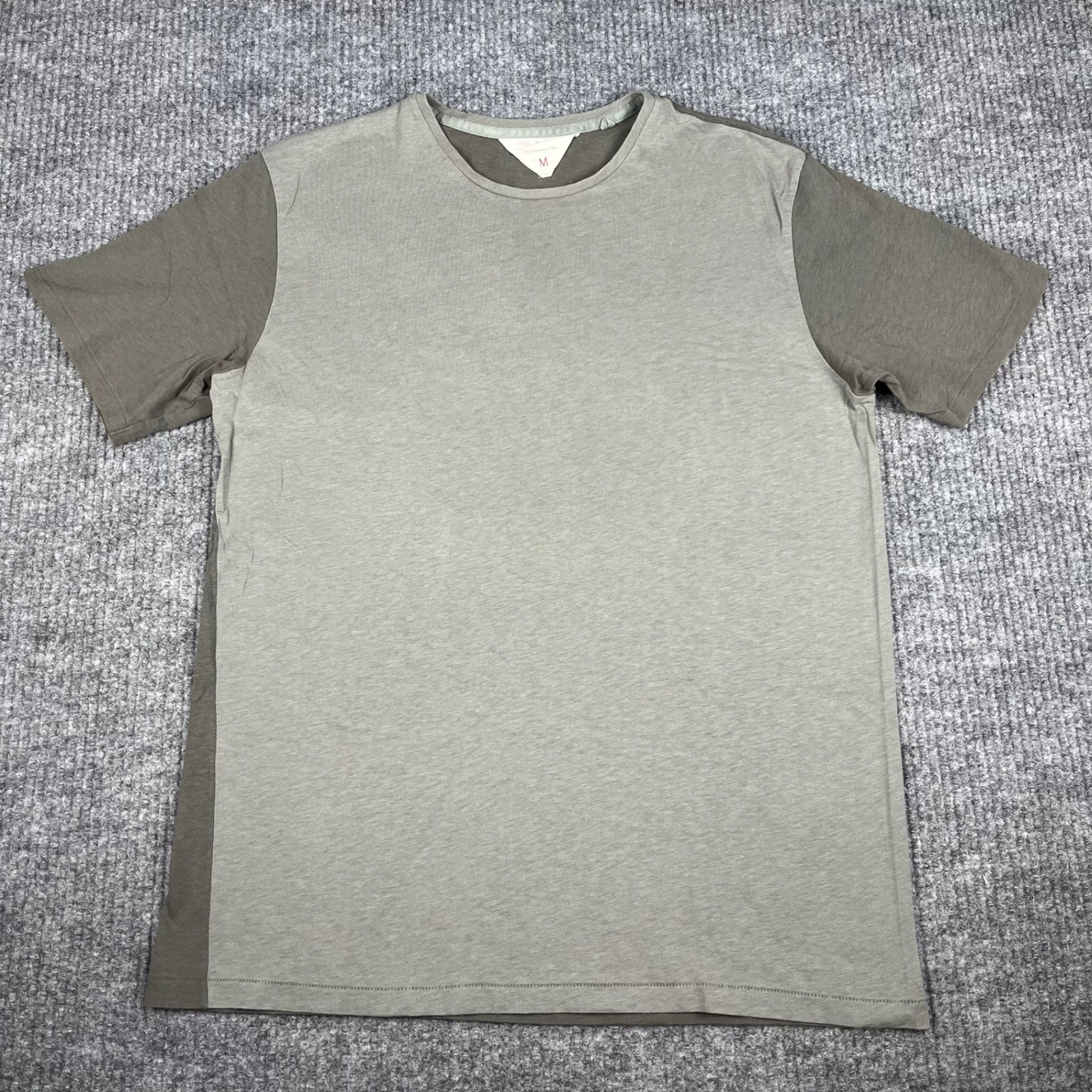 Rag & Bone T-Shirt Mens M 2 Tone Olive Peruvian Cotton Short Sleeve Crew Neck