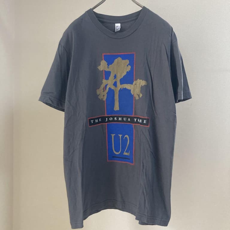 90s U2 The Joshua Tree Albums Retro style Charcoal T shirt NH28122