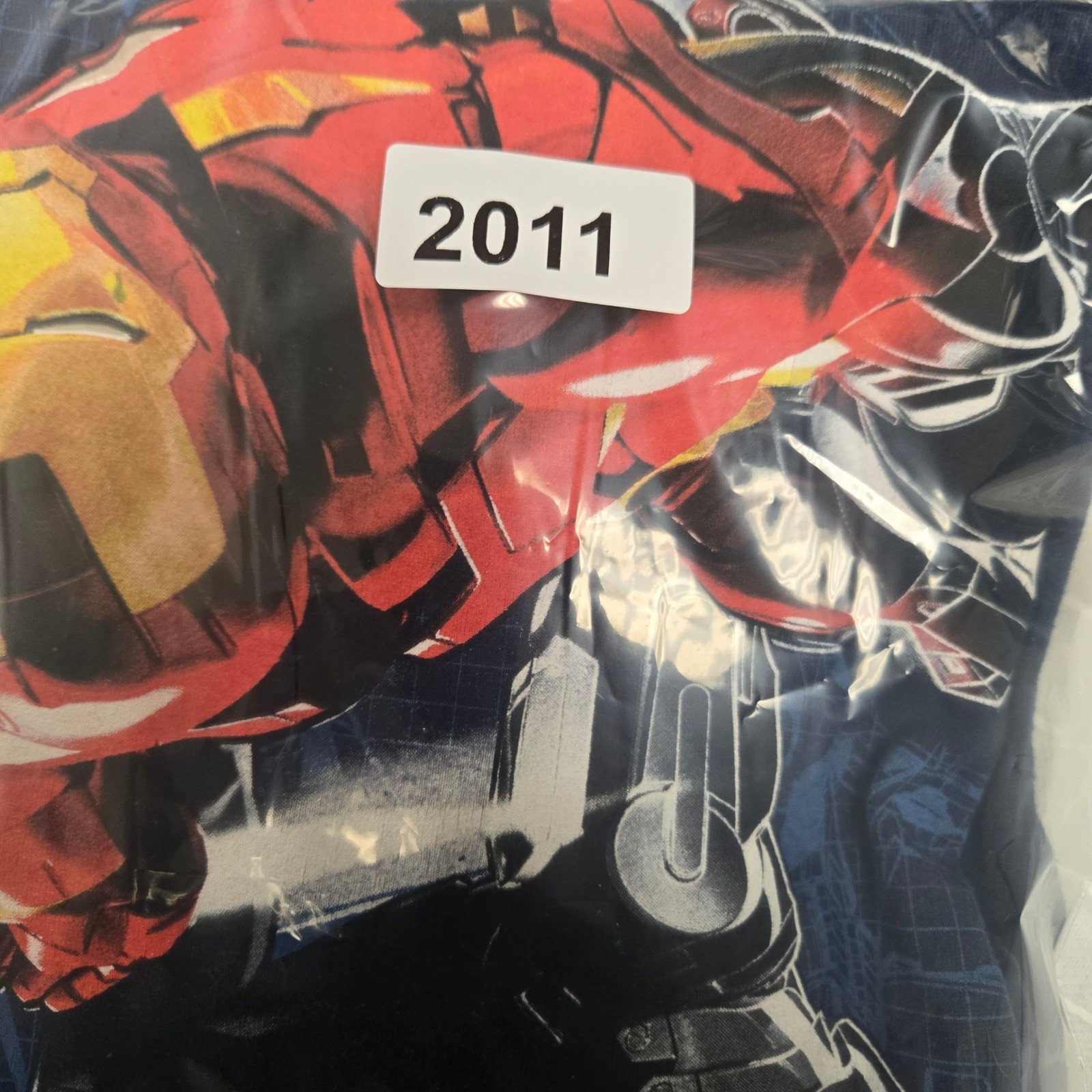 Marvel Iron Man 2 Graphic T-Shirt Mens Large Navy Blue Cotton Tee Avengers Movie