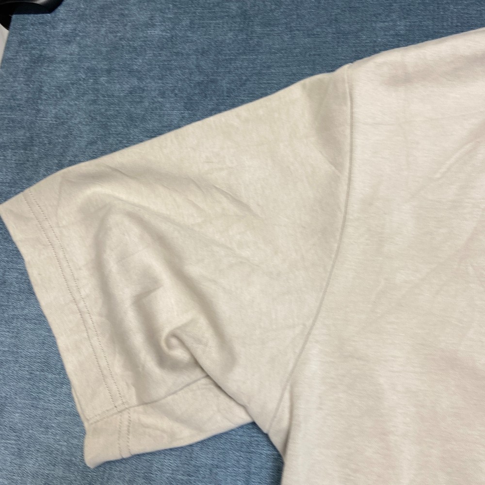 Uniqlo T Shirt Mens XL Beige Crew Neck Comfort Everyday Wear Summer Casual Tee